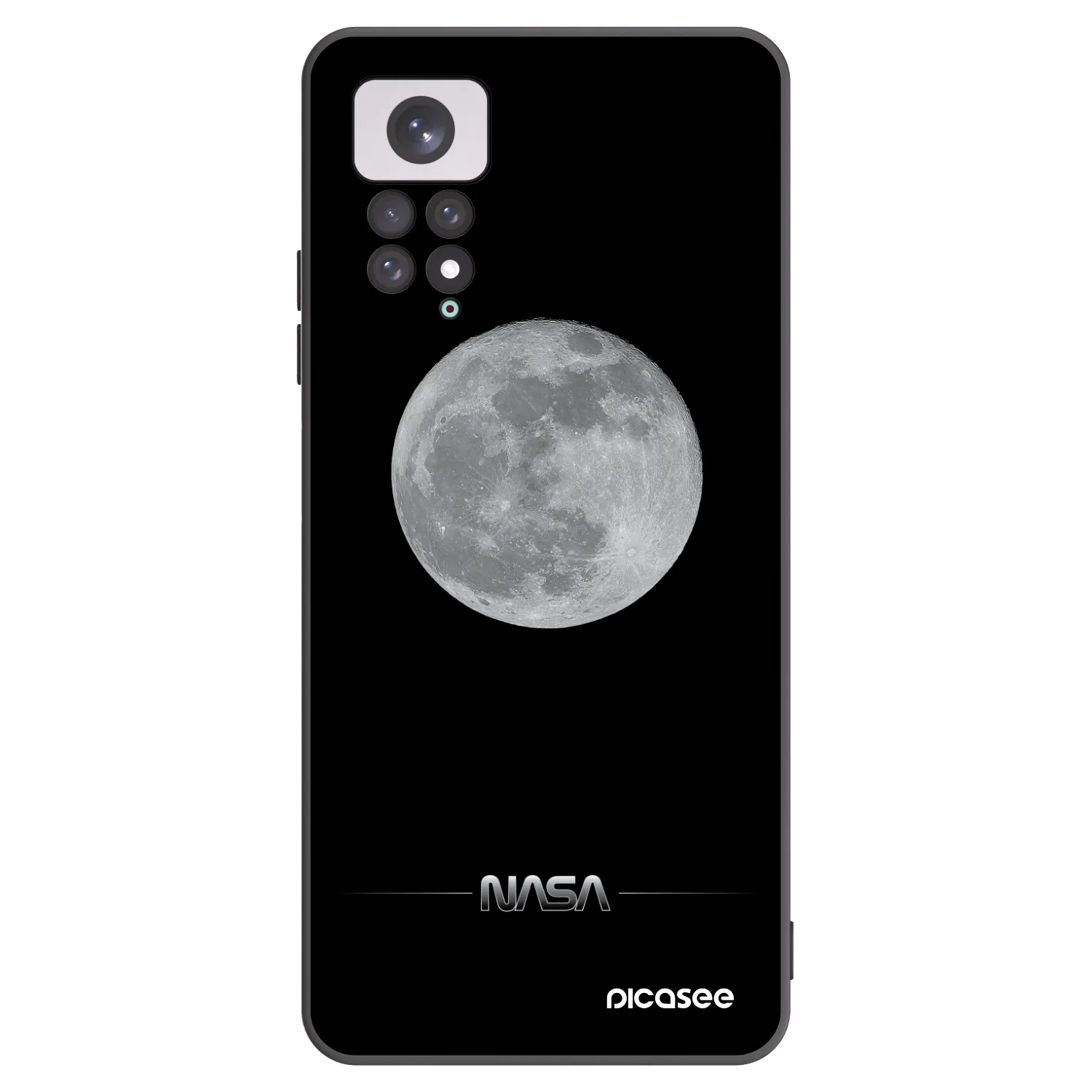 Picasee husă neagră din silicon pentru Xiaomi Redmi Note 11 - Moon Minimal