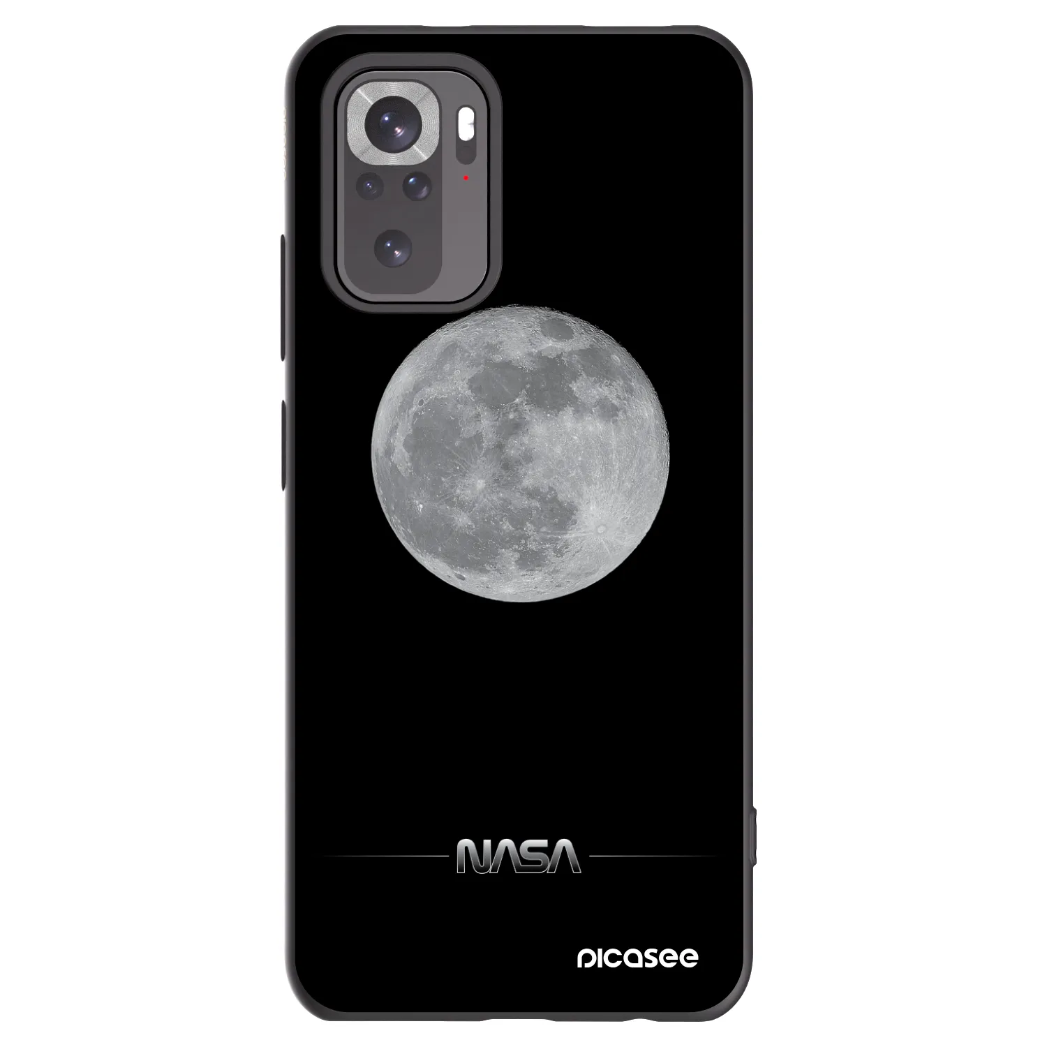 Picasee husă neagră din silicon pentru Xiaomi Redmi Note 11S 4G - Moon Minimal