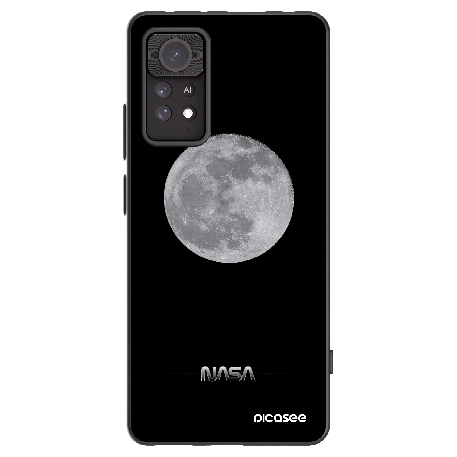 Picasee husă neagră din silicon pentru Xiaomi Redmi Note 11 Pro 5G - Moon Minimal