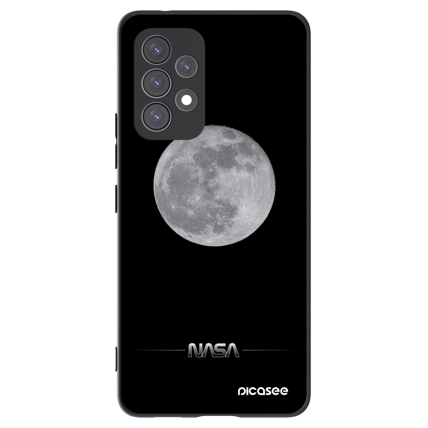 Picasee husă neagră din silicon pentru Samsung Galaxy A53 5G A536 - Moon Minimal