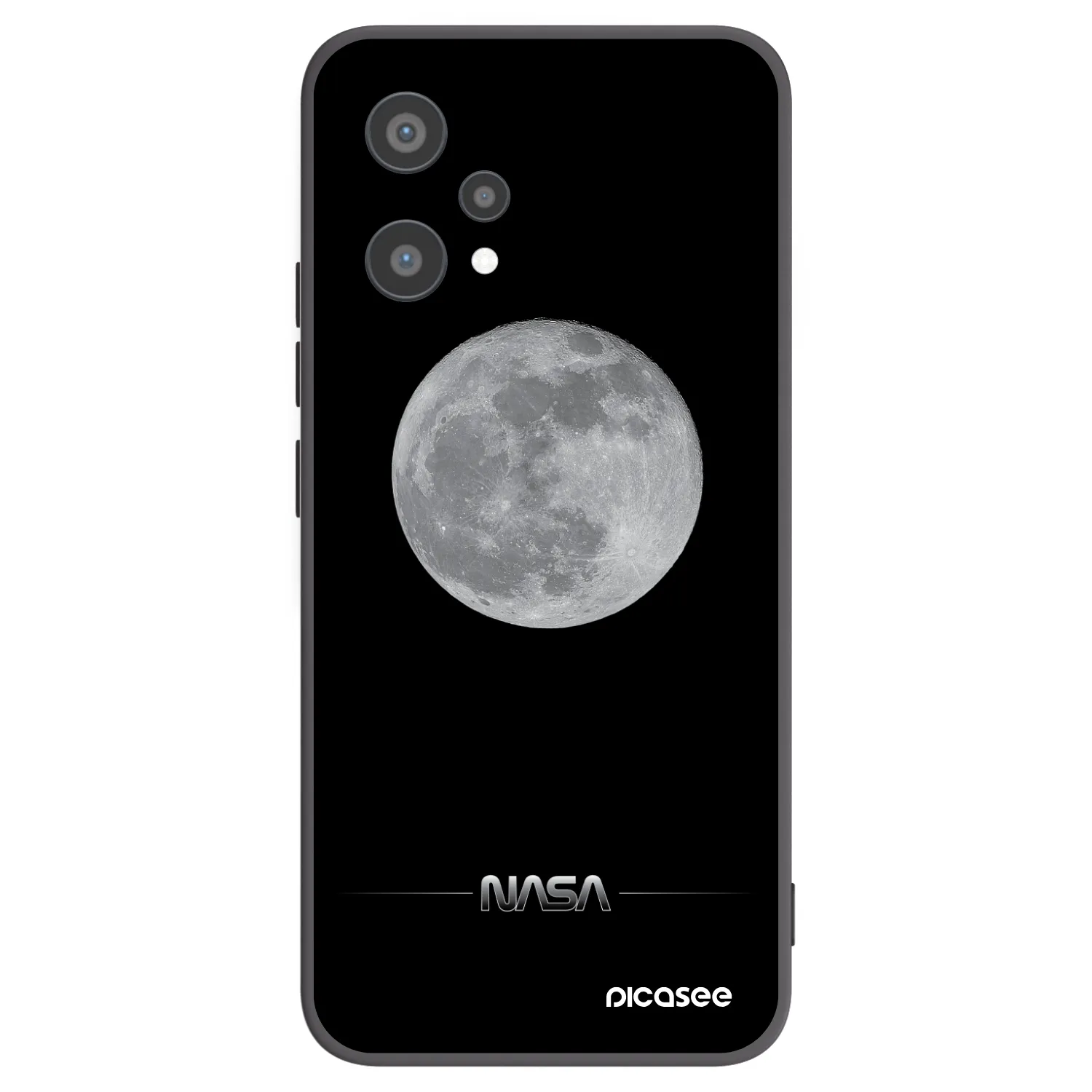Picasee husă neagră din silicon pentru Realme 9 Pro 5G - Moon Minimal