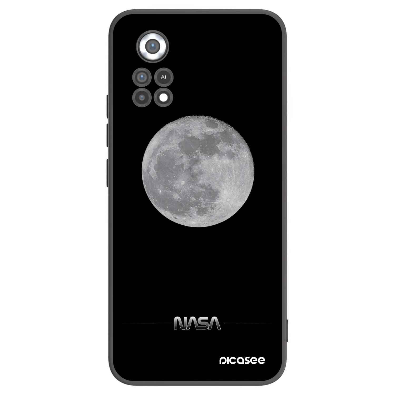 Picasee husă neagră din silicon pentru Xiaomi Poco X4 Pro 5G - Moon Minimal