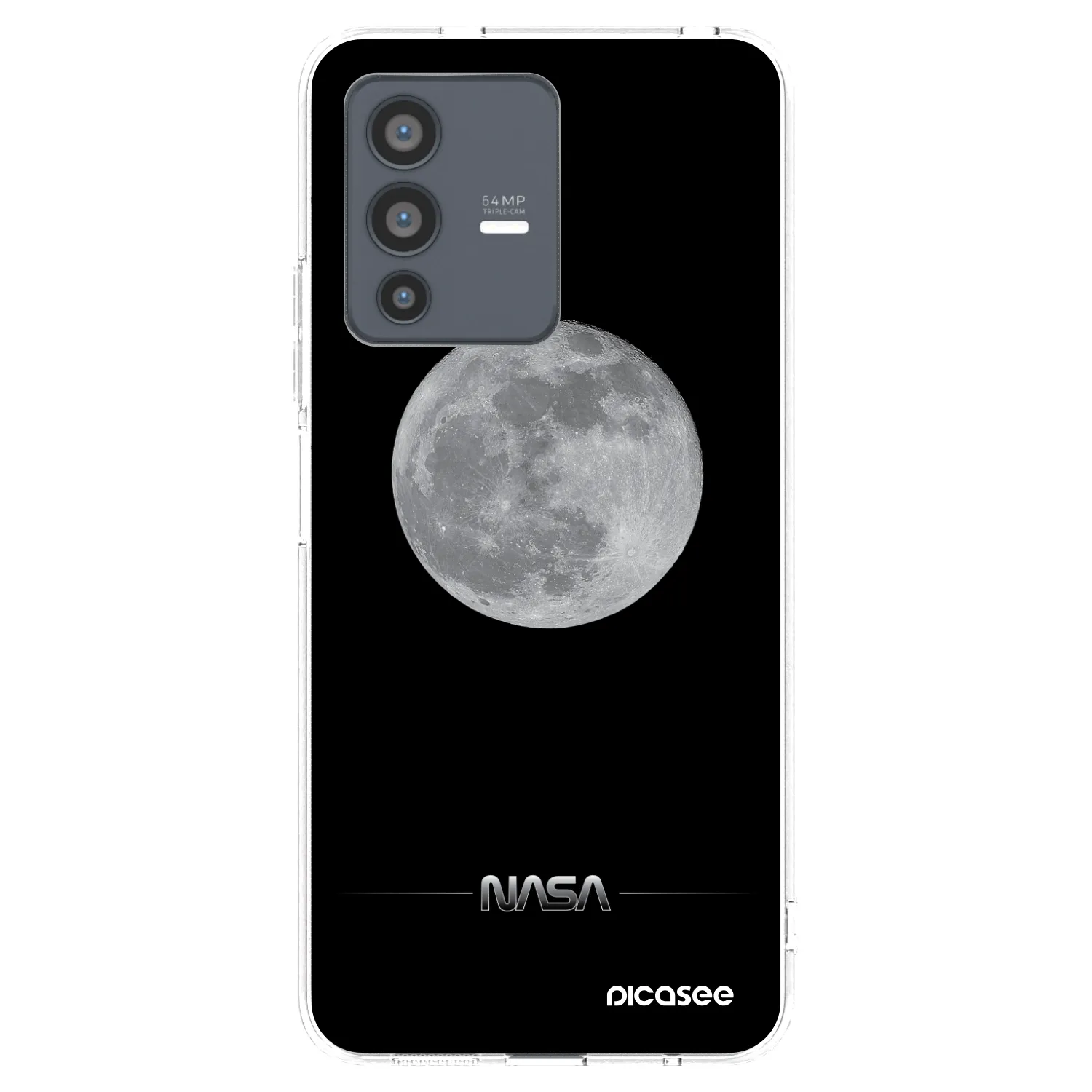 Picasee husă transparentă din silicon pentru Vivo V23 5G - Moon Minimal