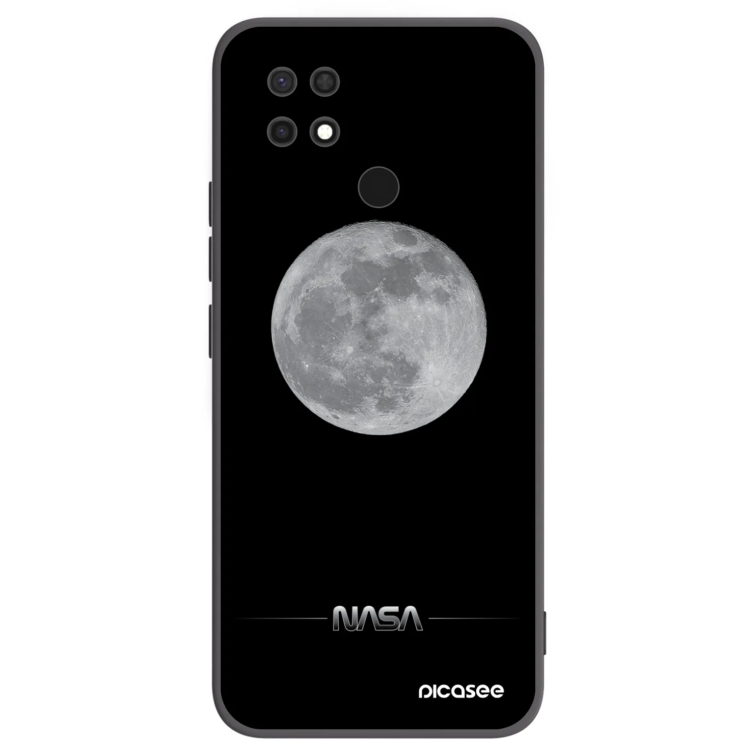 Picasee husă neagră din silicon pentru Xiaomi Redmi 10C - Moon Minimal