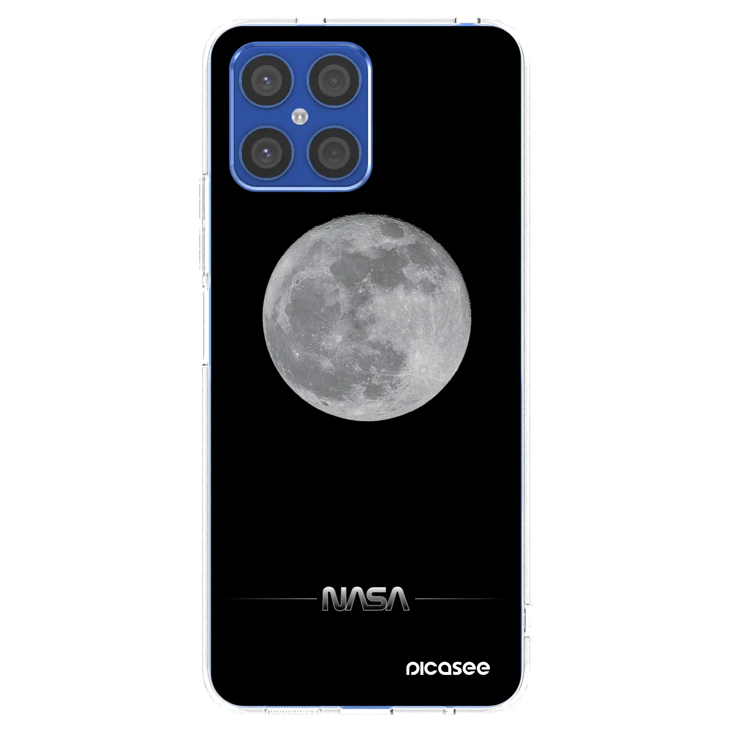 Picasee husă transparentă din silicon pentru Honor X8 4G - Moon Minimal