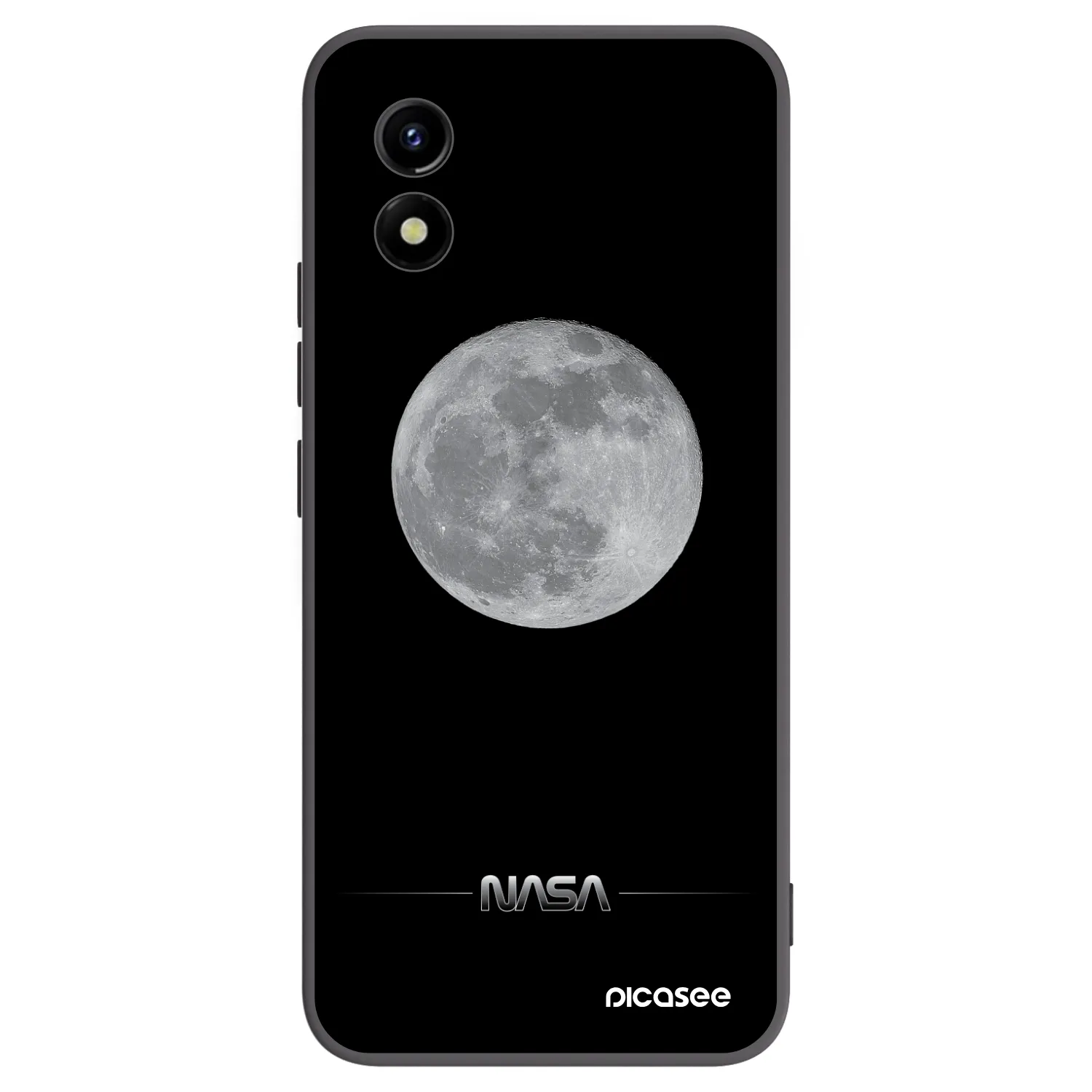 Picasee husă neagră din silicon pentru Vivo Y01 - Moon Minimal