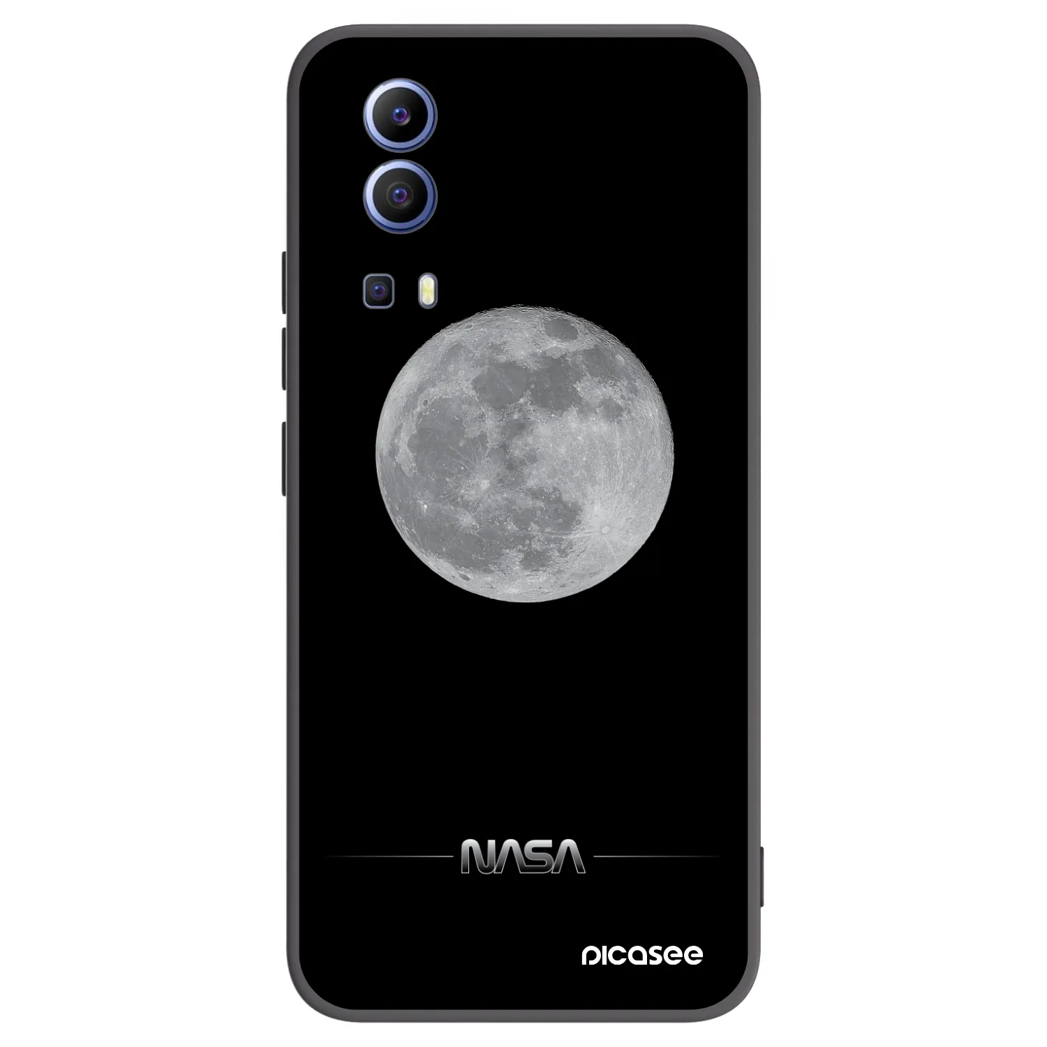 Picasee husă neagră din silicon pentru Vivo Y52 5G - Moon Minimal