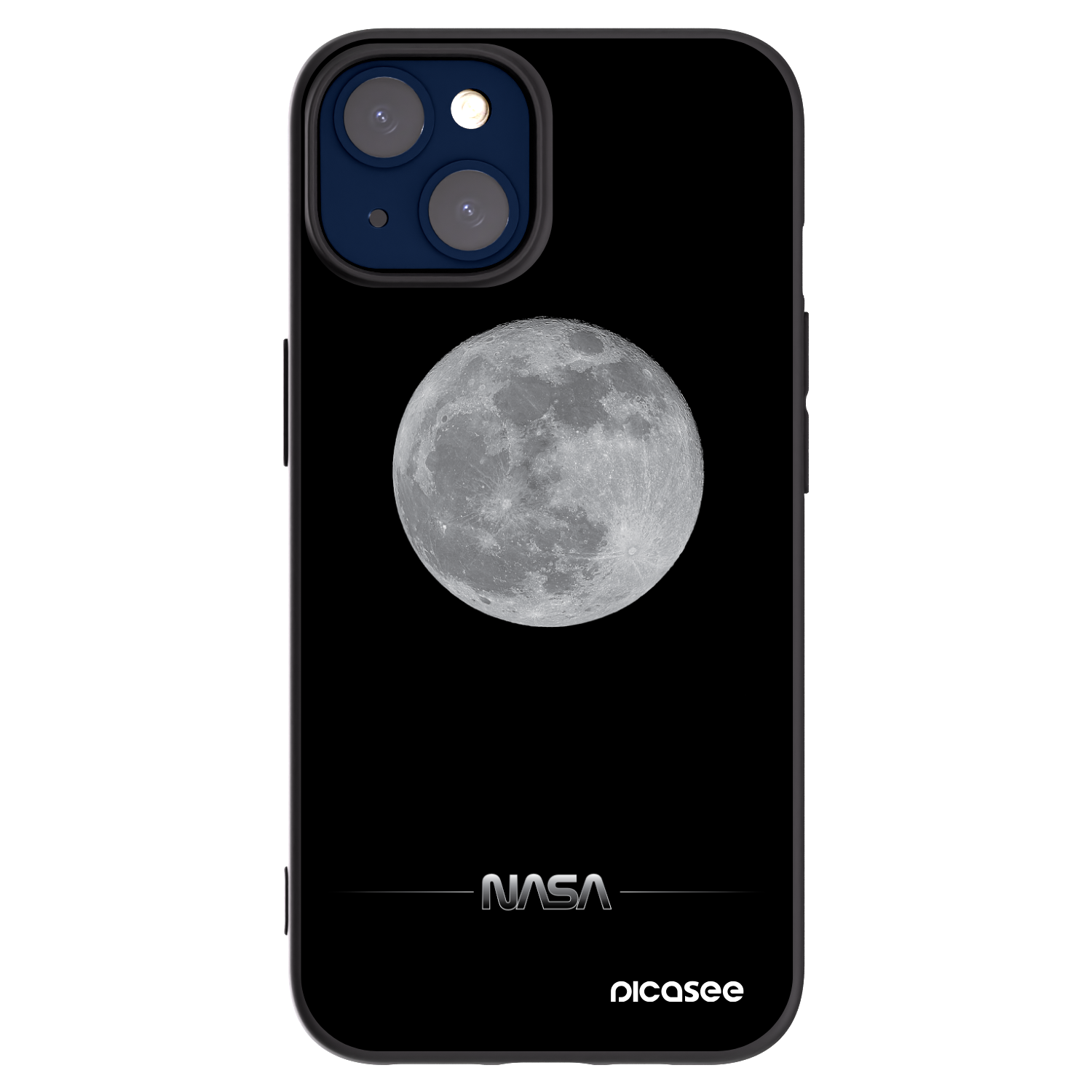 Picasee husă neagră din silicon pentru Apple iPhone 14 - Moon Minimal
