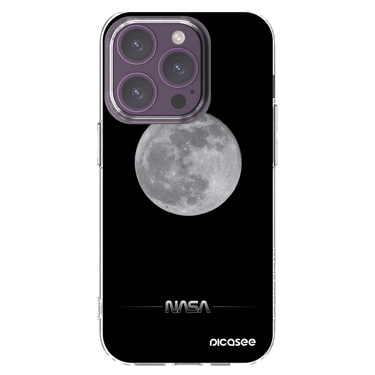 Picasee husă transparentă din silicon pentru Apple iPhone 14 Pro - Moon Minimal