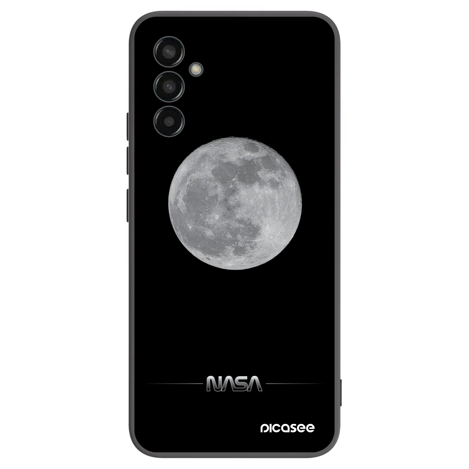 Picasee husă neagră din silicon pentru Samsung Galaxy M13 M135F - Moon Minimal