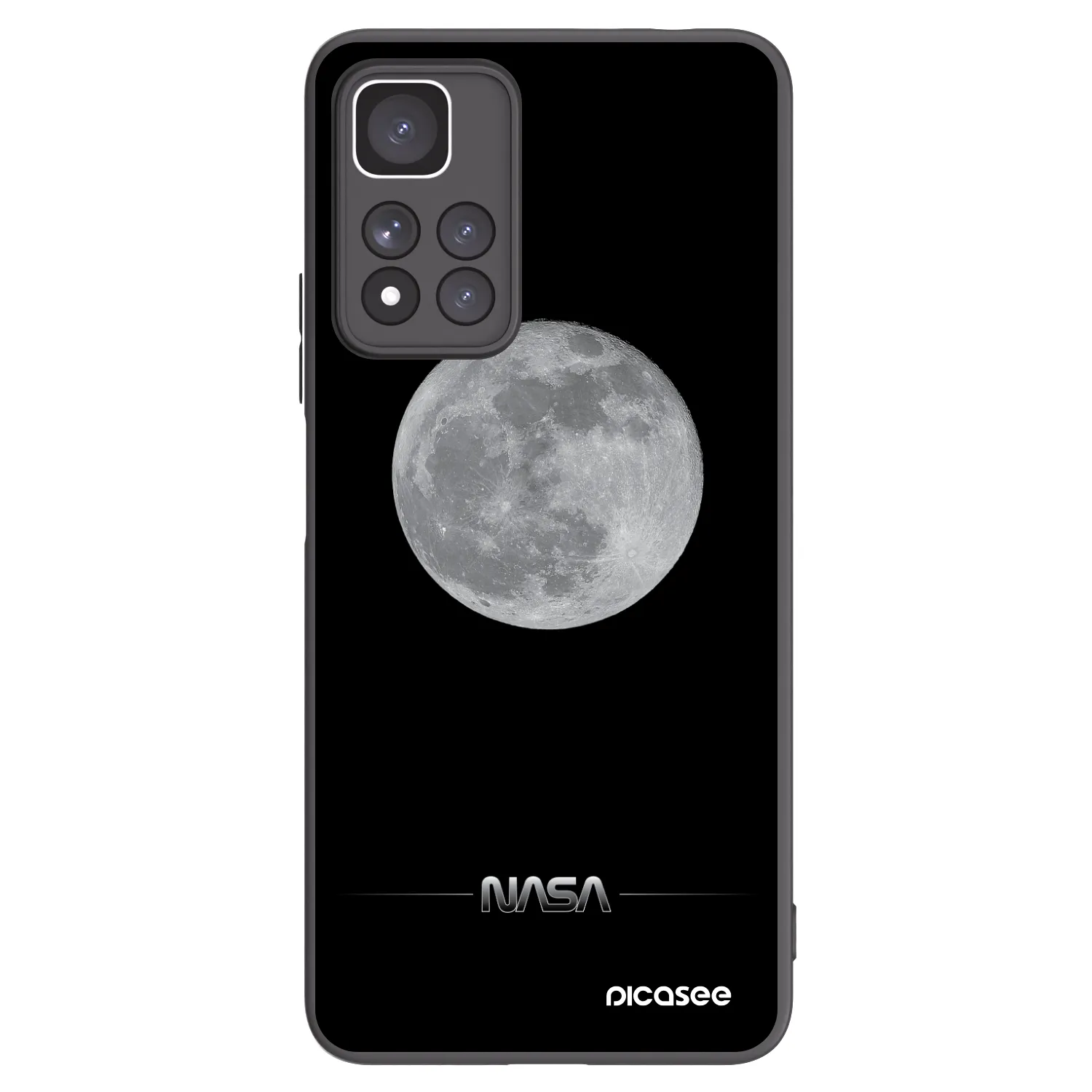 Picasee husă neagră din silicon pentru Xiaomi Redmi Note 11 Pro+ 5G - Moon Minimal