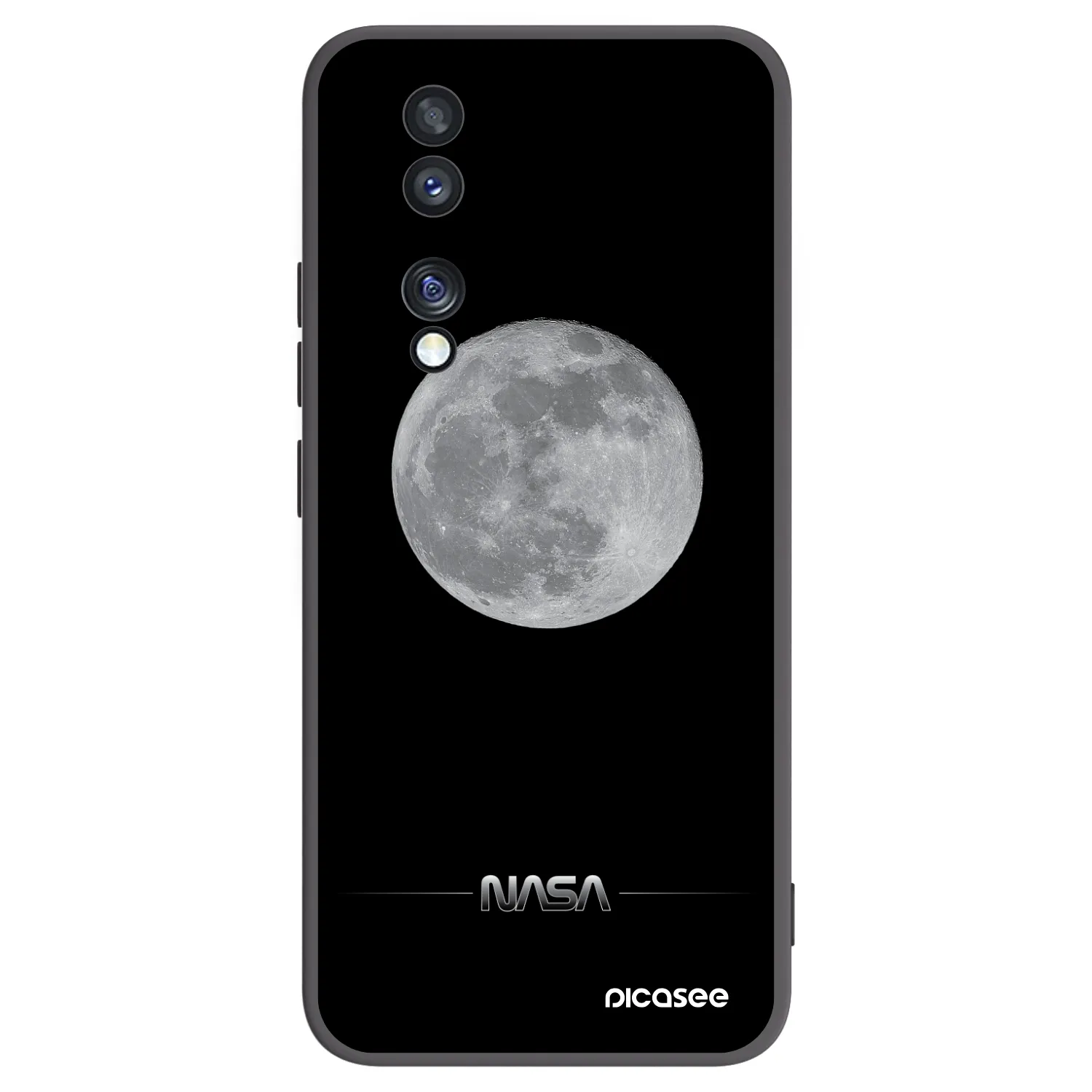 Picasee husă neagră din silicon pentru Honor 70 - Moon Minimal