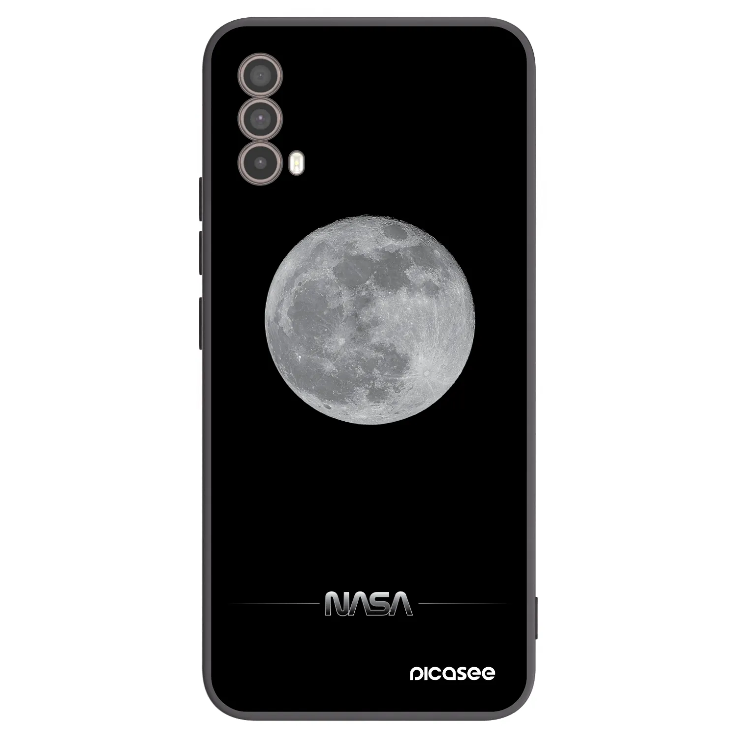 Picasee husă neagră din silicon pentru Motorola Moto E40 - Moon Minimal