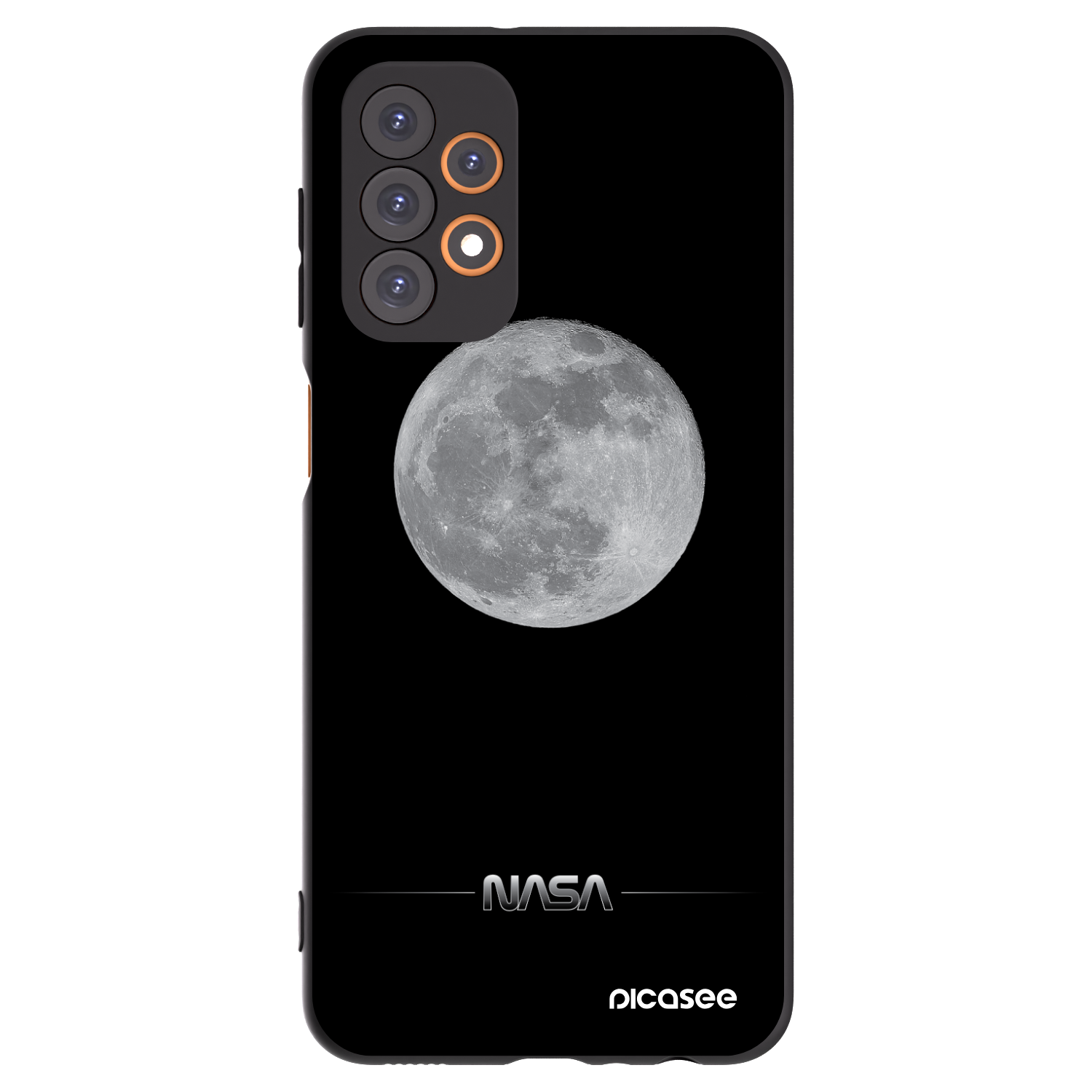 Picasee husă neagră din silicon pentru Samsung Galaxy A23 A235F 4G - Moon Minimal