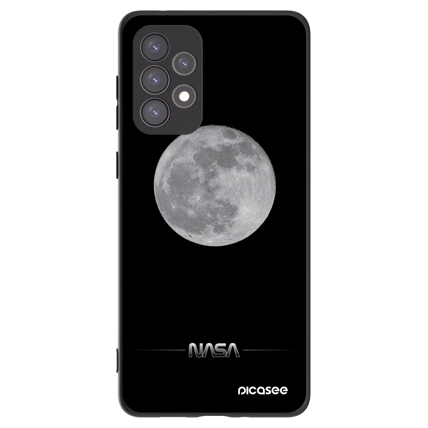 Picasee husă neagră din silicon pentru Samsung Galaxy A73 5G - Moon Minimal