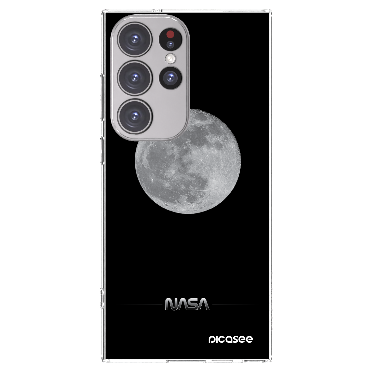 Picasee husă transparentă din silicon pentru Samsung Galaxy S23 Ultra 5G - Moon Minimal
