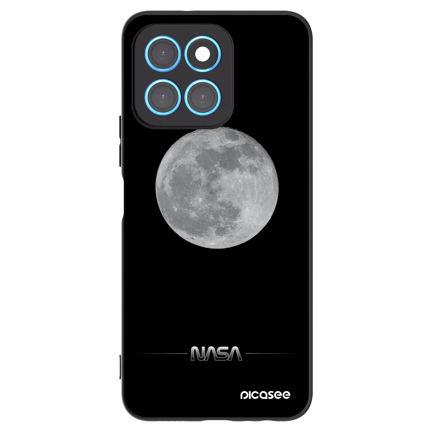 Picasee husă neagră din silicon pentru Honor X8 5G - Moon Minimal