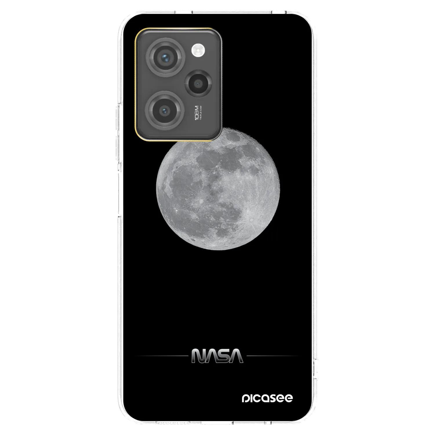 Picasee husă neagră din silicon pentru Xiaomi Poco X5 Pro - Moon Minimal