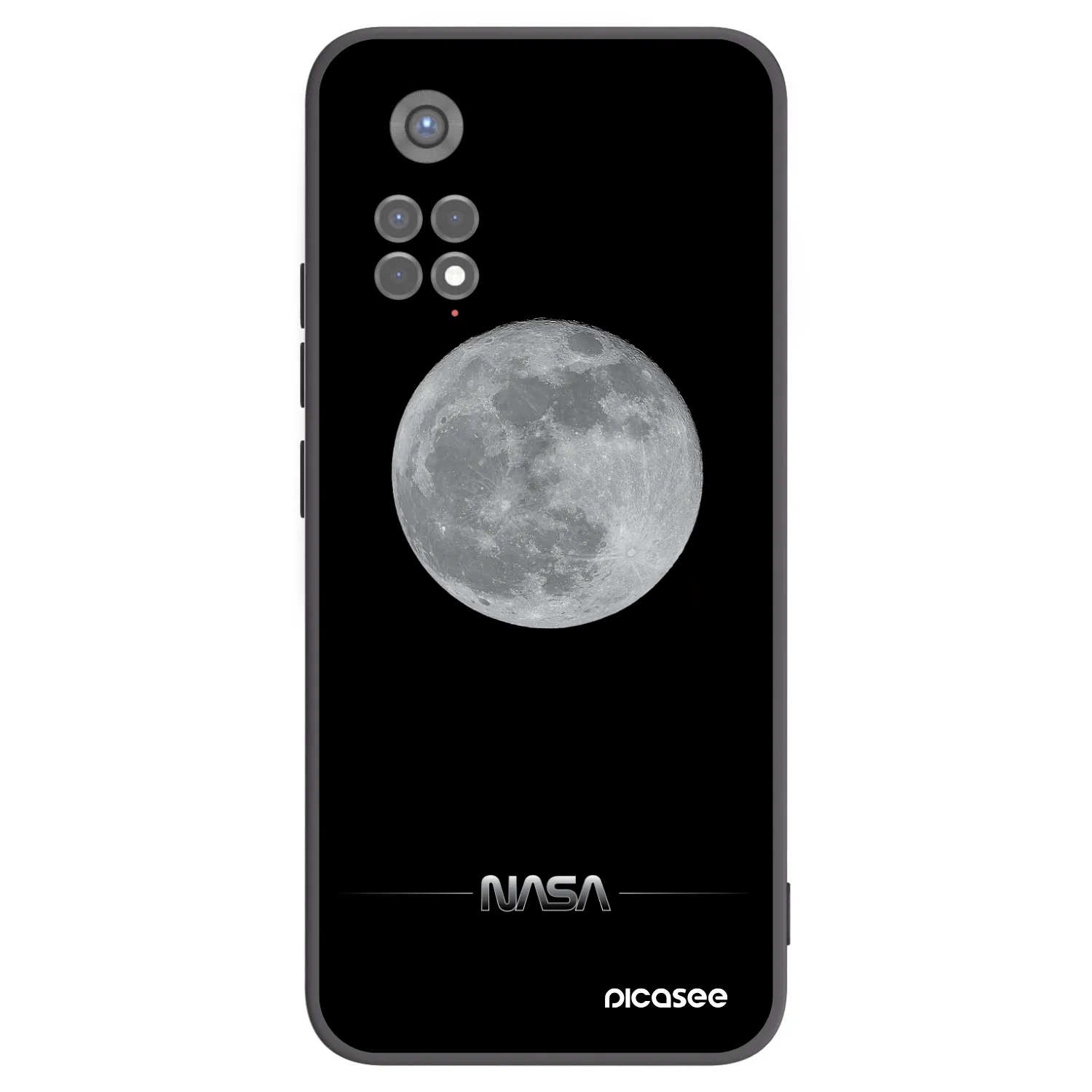 Picasee husă neagră din silicon pentru Xiaomi Redmi Note 11S 5G - Moon Minimal