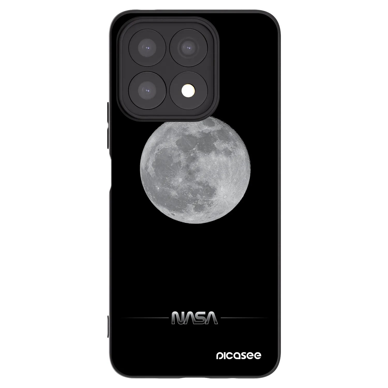 Picasee husă neagră din silicon pentru Honor X8a - Moon Minimal