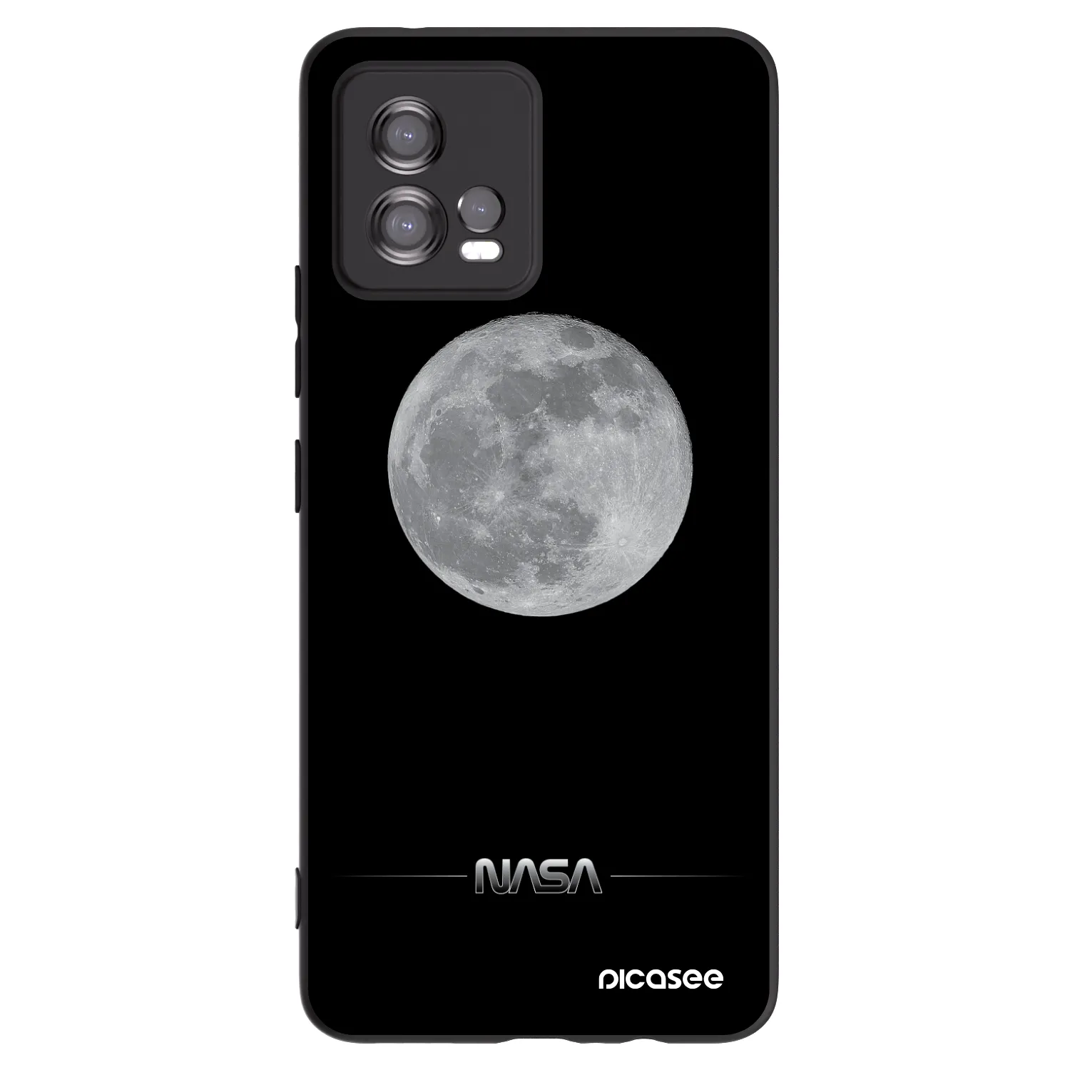 Picasee husă neagră din silicon pentru Motorola Moto G72 - Moon Minimal