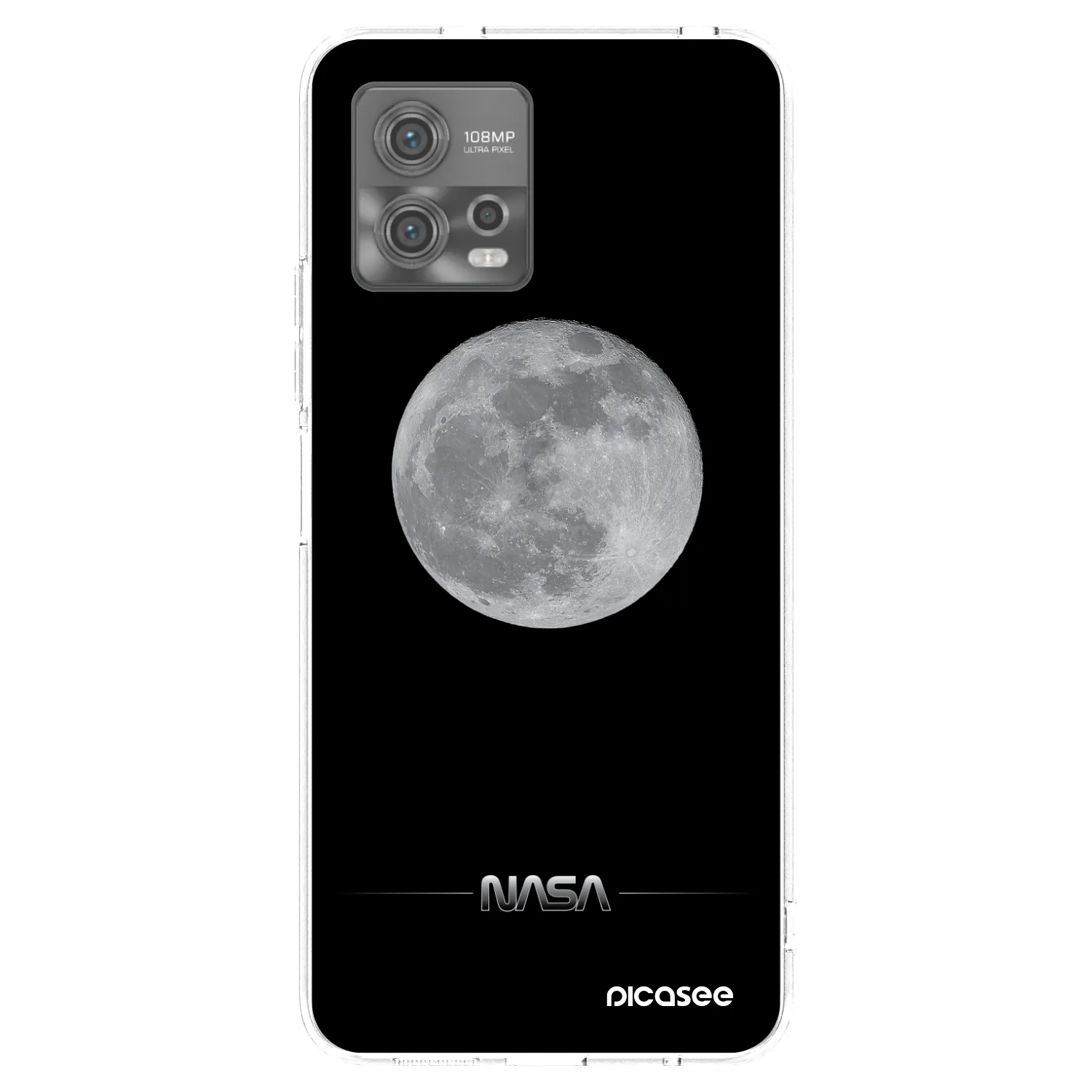 Picasee husă transparentă din silicon pentru Motorola Moto G72 - Moon Minimal