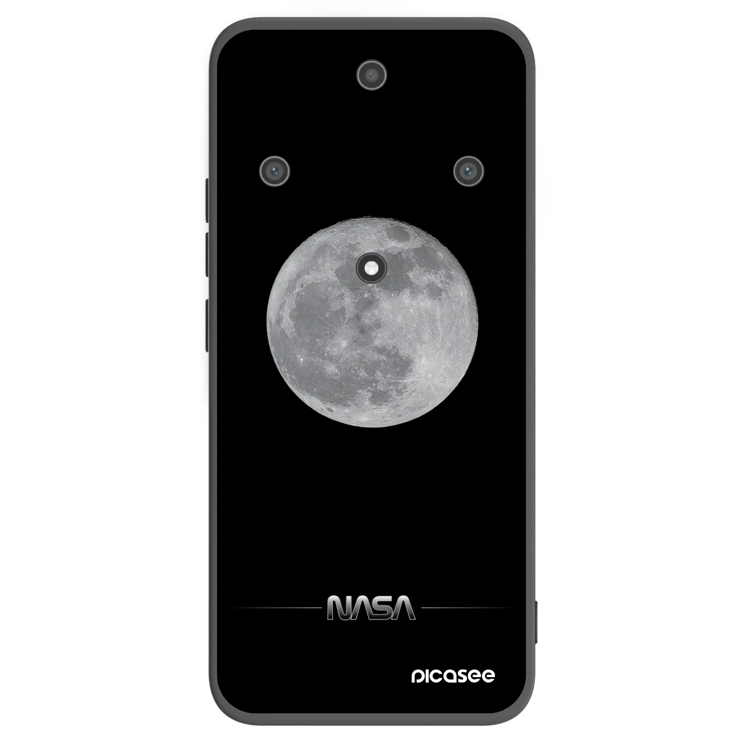 Picasee husă neagră din silicon pentru Honor Magic5 Lite 5G - Moon Minimal