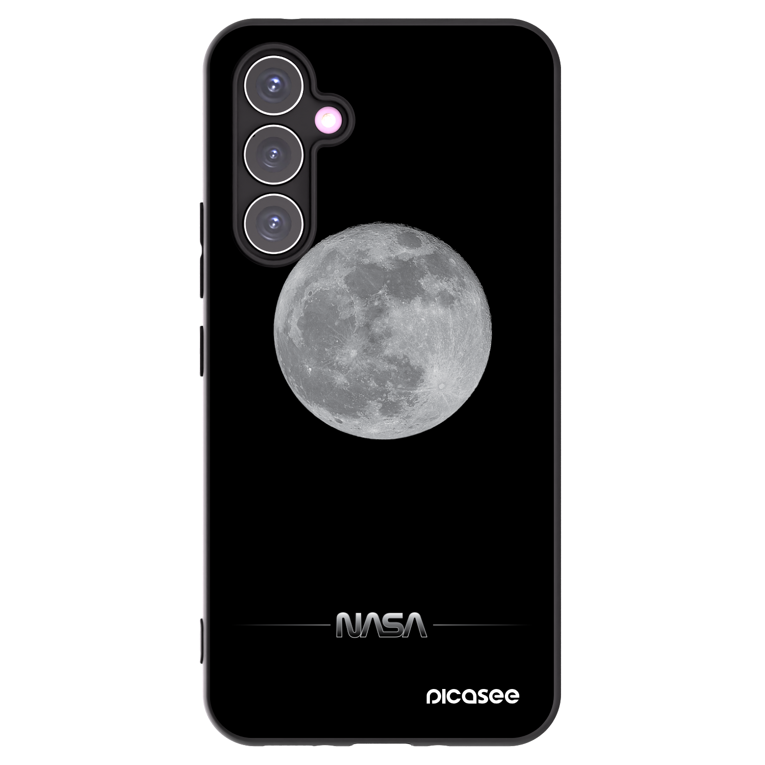 Picasee husă neagră din silicon pentru Samsung Galaxy A54 5G A546B - Moon Minimal