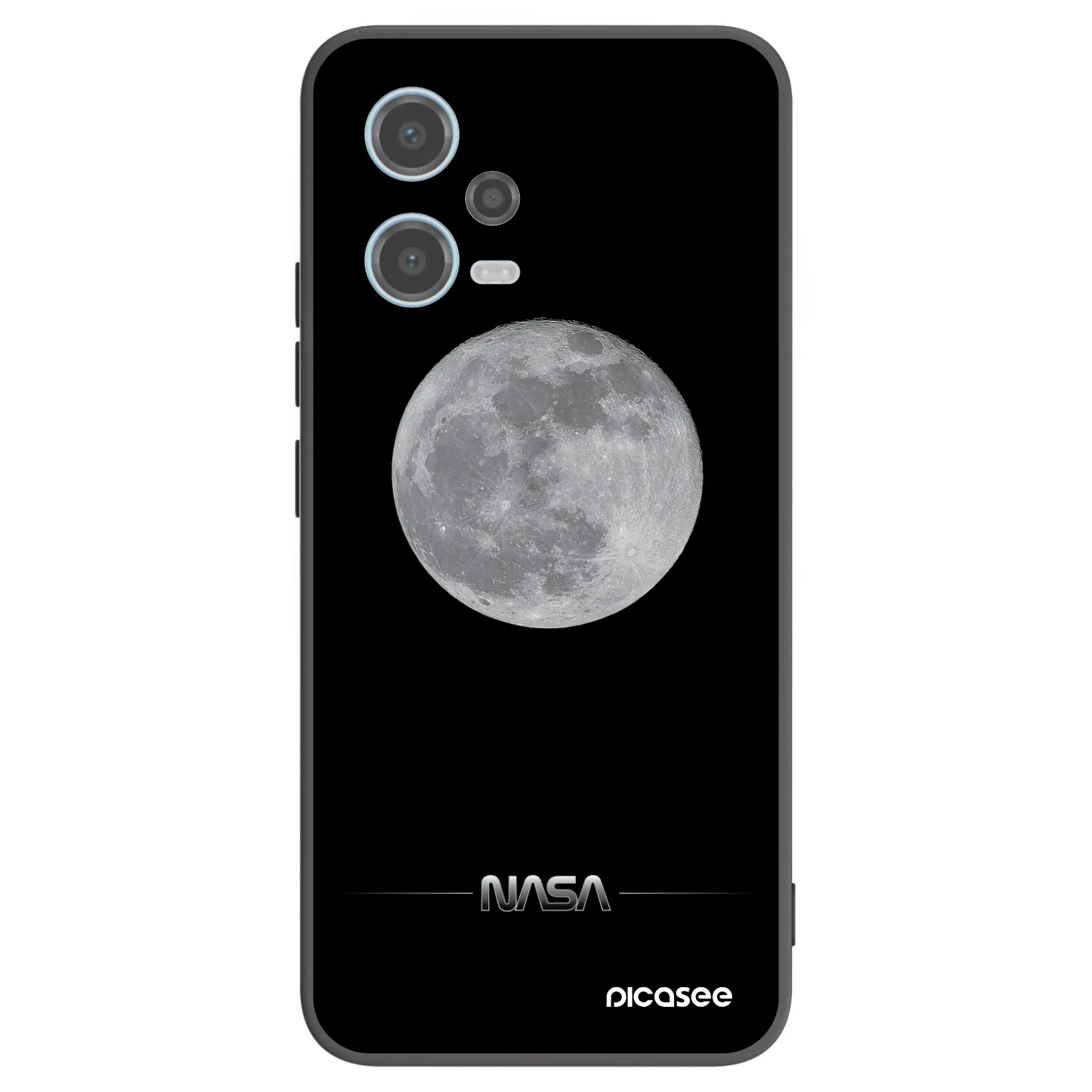 Picasee husă neagră din silicon pentru Xiaomi Redmi Note 12 5G - Moon Minimal