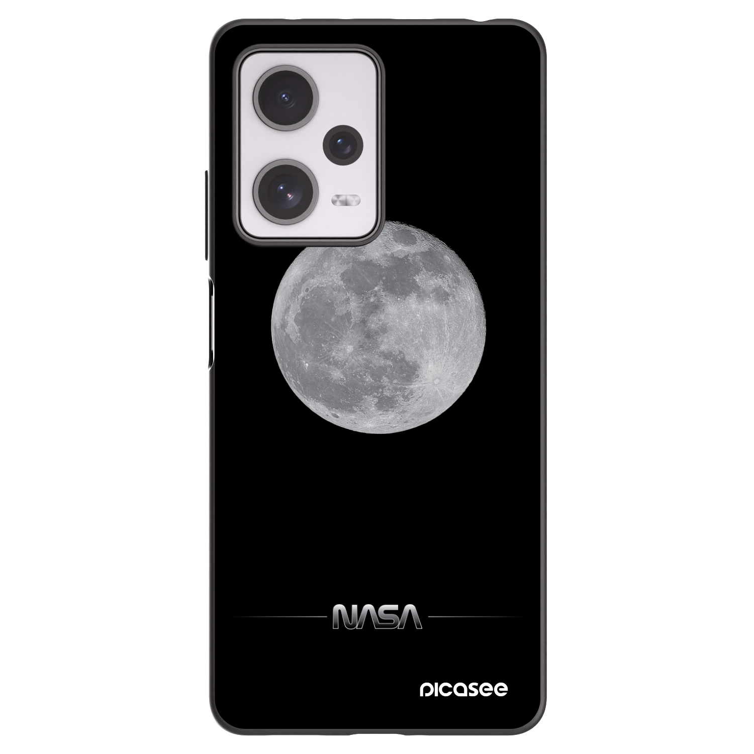 Picasee husă neagră din silicon pentru Xiaomi Redmi Note 12 Pro+ 5G - Moon Minimal