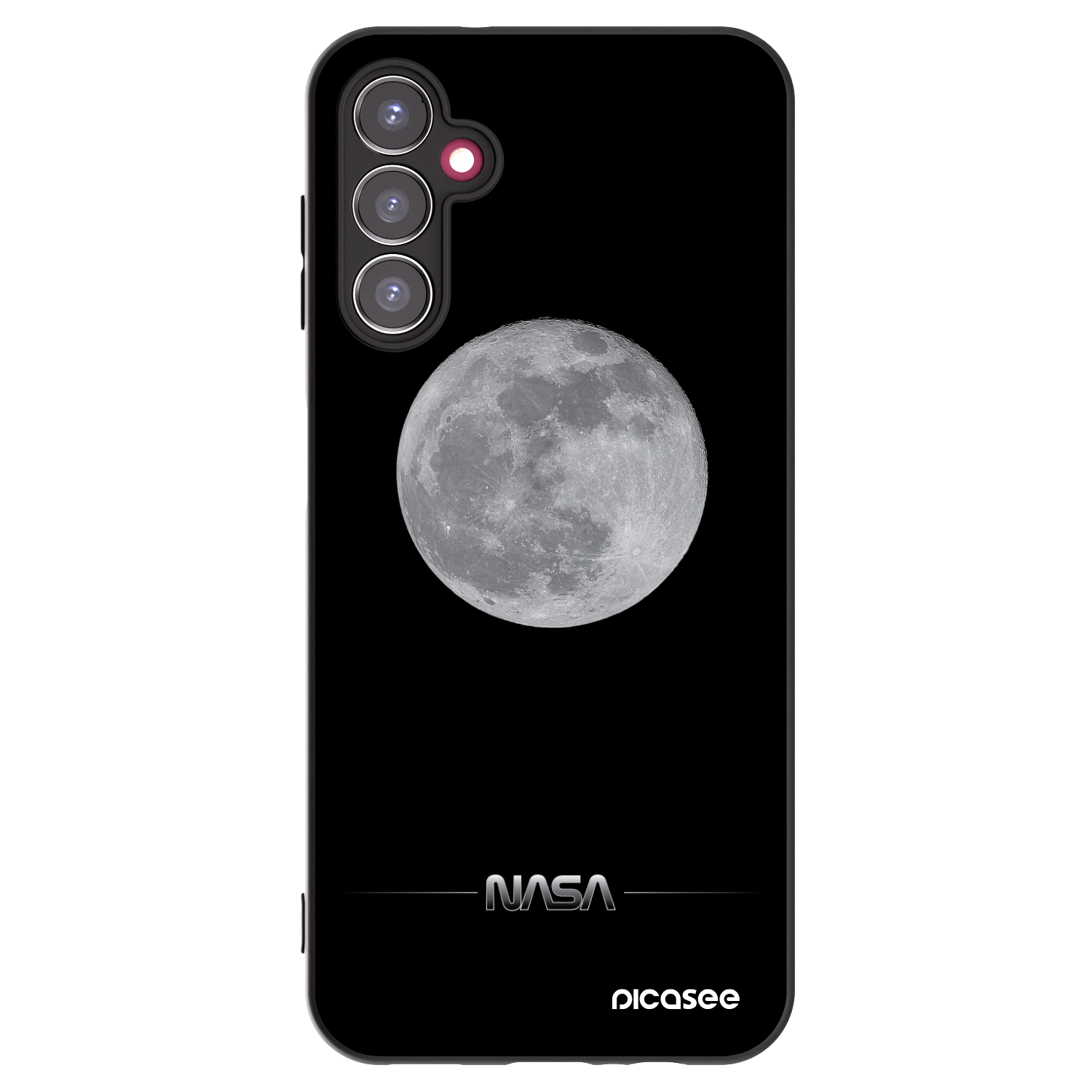 Picasee husă neagră din silicon pentru Samsung Galaxy A14 4G A145R - Moon Minimal