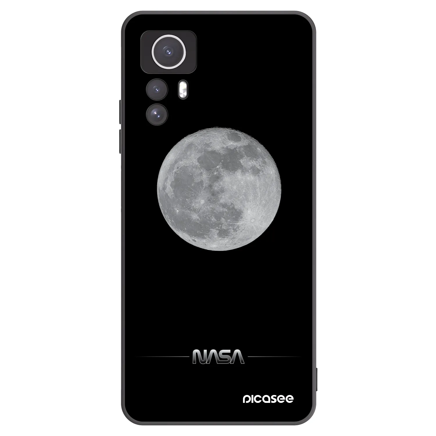 Picasee husă neagră din silicon pentru Xiaomi Redmi Note 12S - Moon Minimal