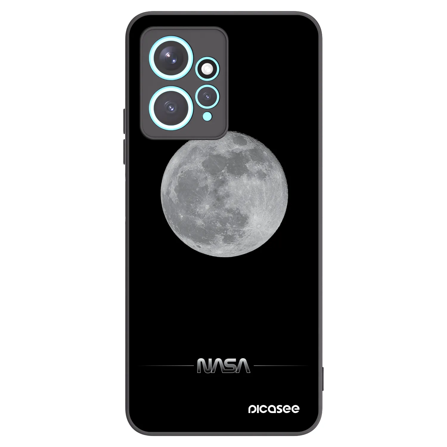 Picasee husă neagră din silicon pentru Xiaomi Redmi Note 12 4G - Moon Minimal