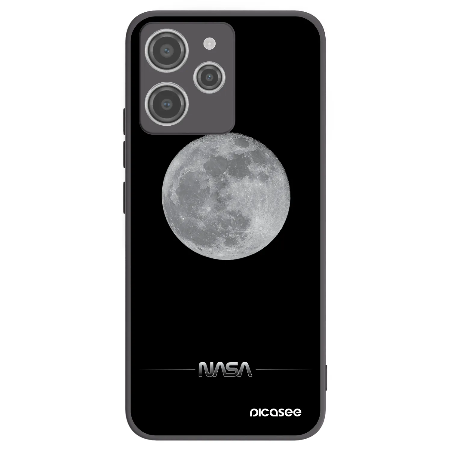 Picasee husă neagră din silicon pentru Xiaomi Redmi 12 4G - Moon Minimal