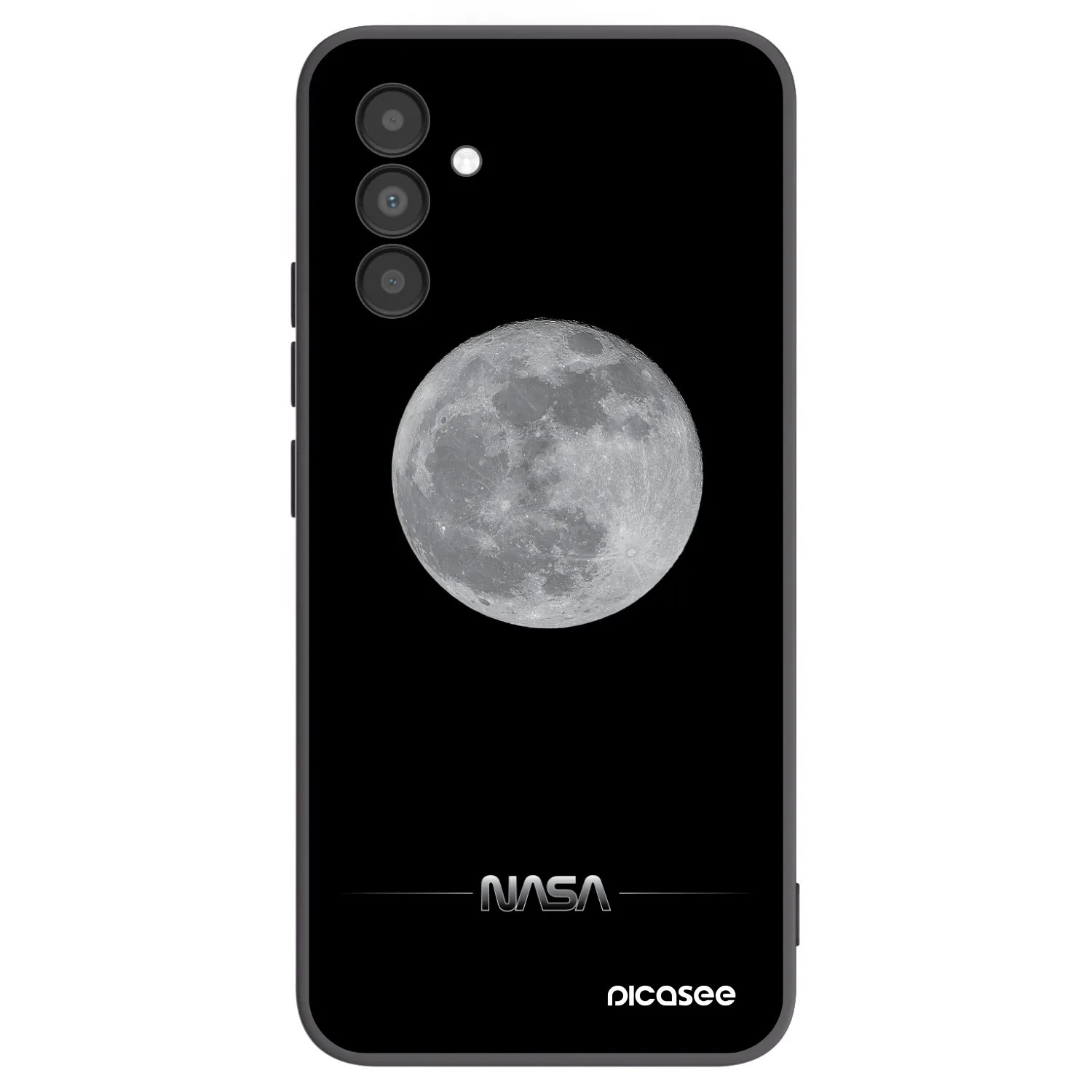 Picasee husă neagră din silicon pentru Samsung Galaxy A04s A047F - Moon Minimal