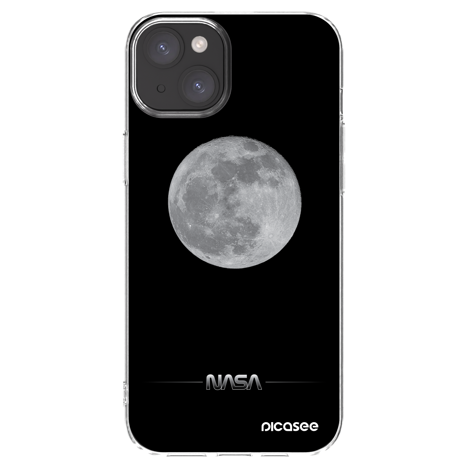 Picasee husă transparentă din silicon pentru Apple iPhone 15 Plus - Moon Minimal