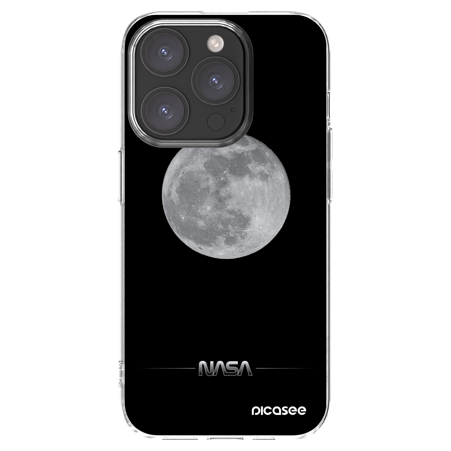 Picasee husă transparentă din silicon pentru Apple iPhone 15 Pro - Moon Minimal