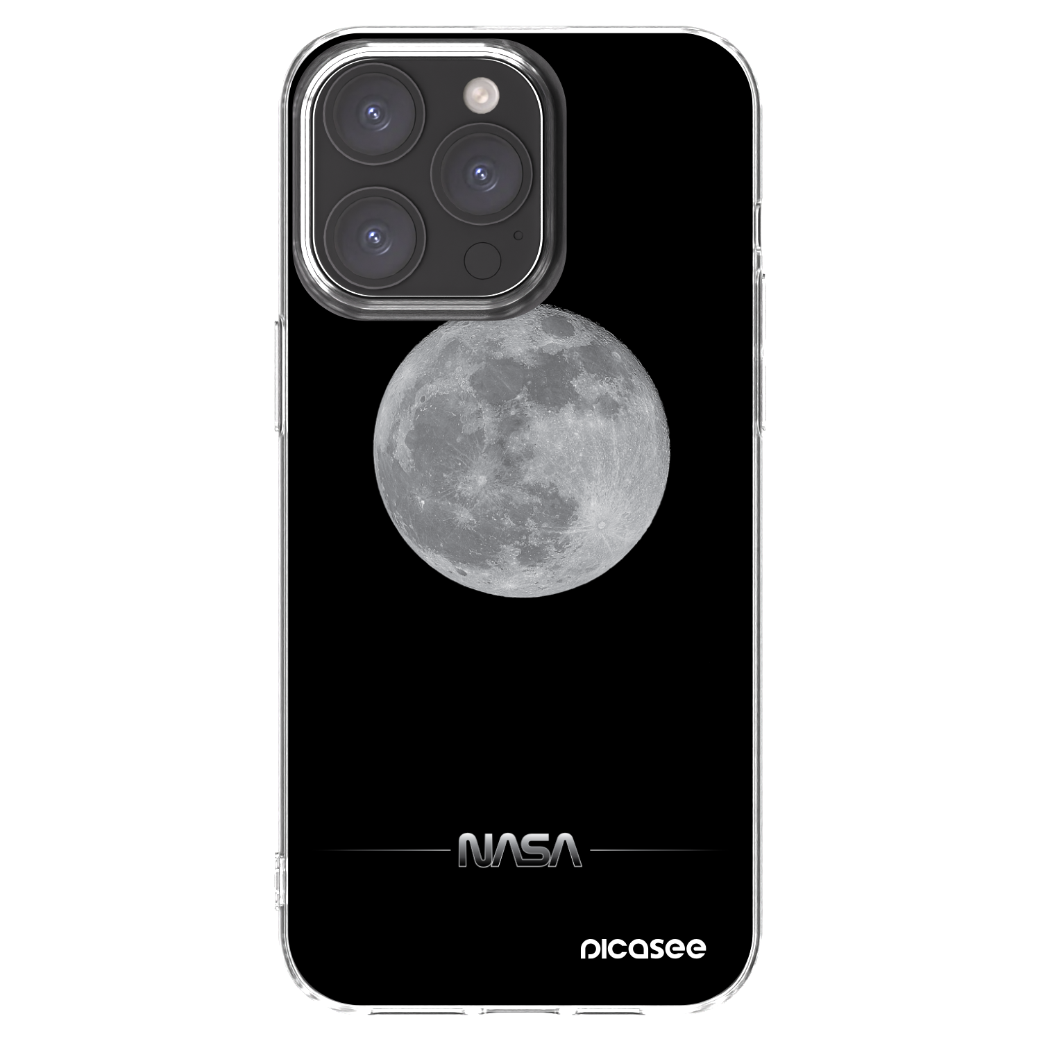 Picasee husă transparentă din silicon pentru Apple iPhone 15 Pro Max - Moon Minimal