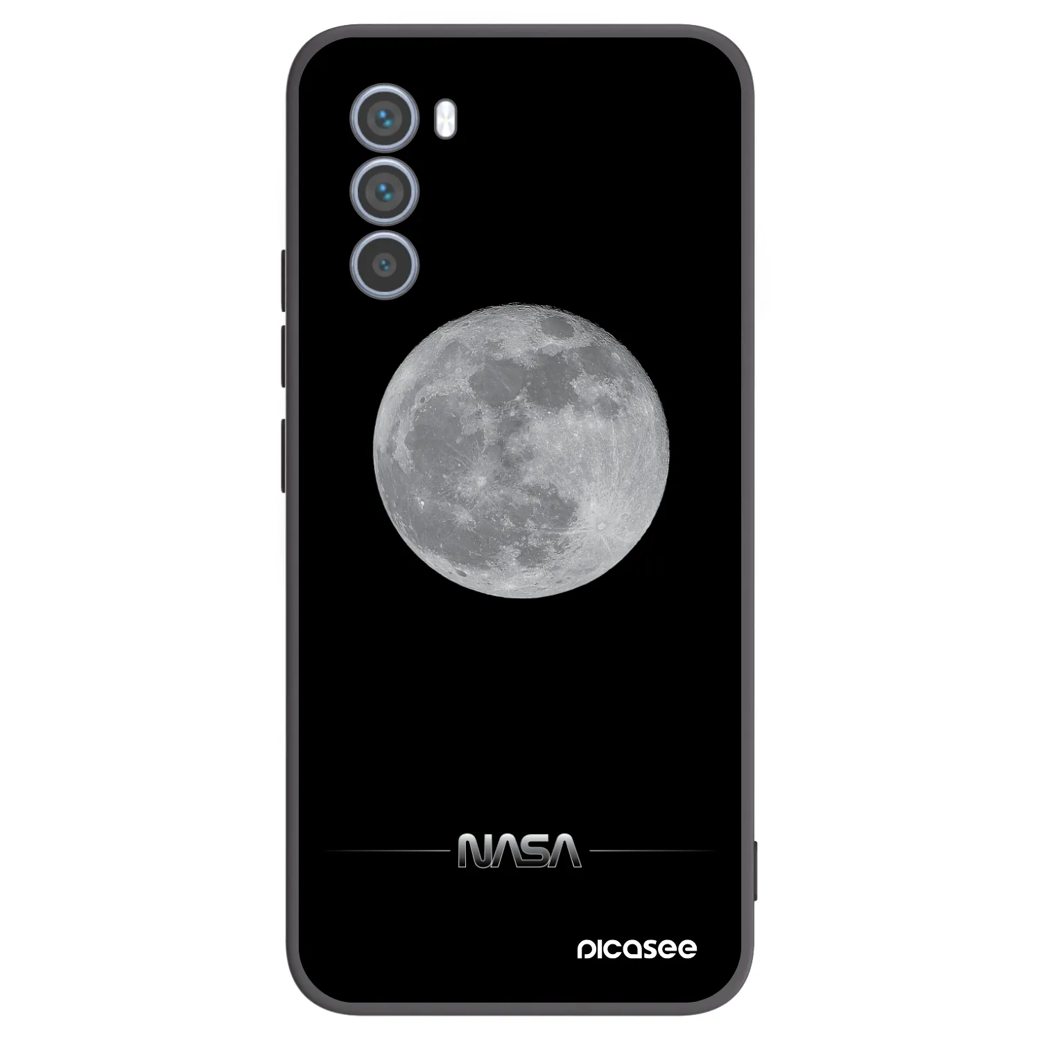 Picasee husă neagră din silicon pentru Motorola Moto G62 - Moon Minimal