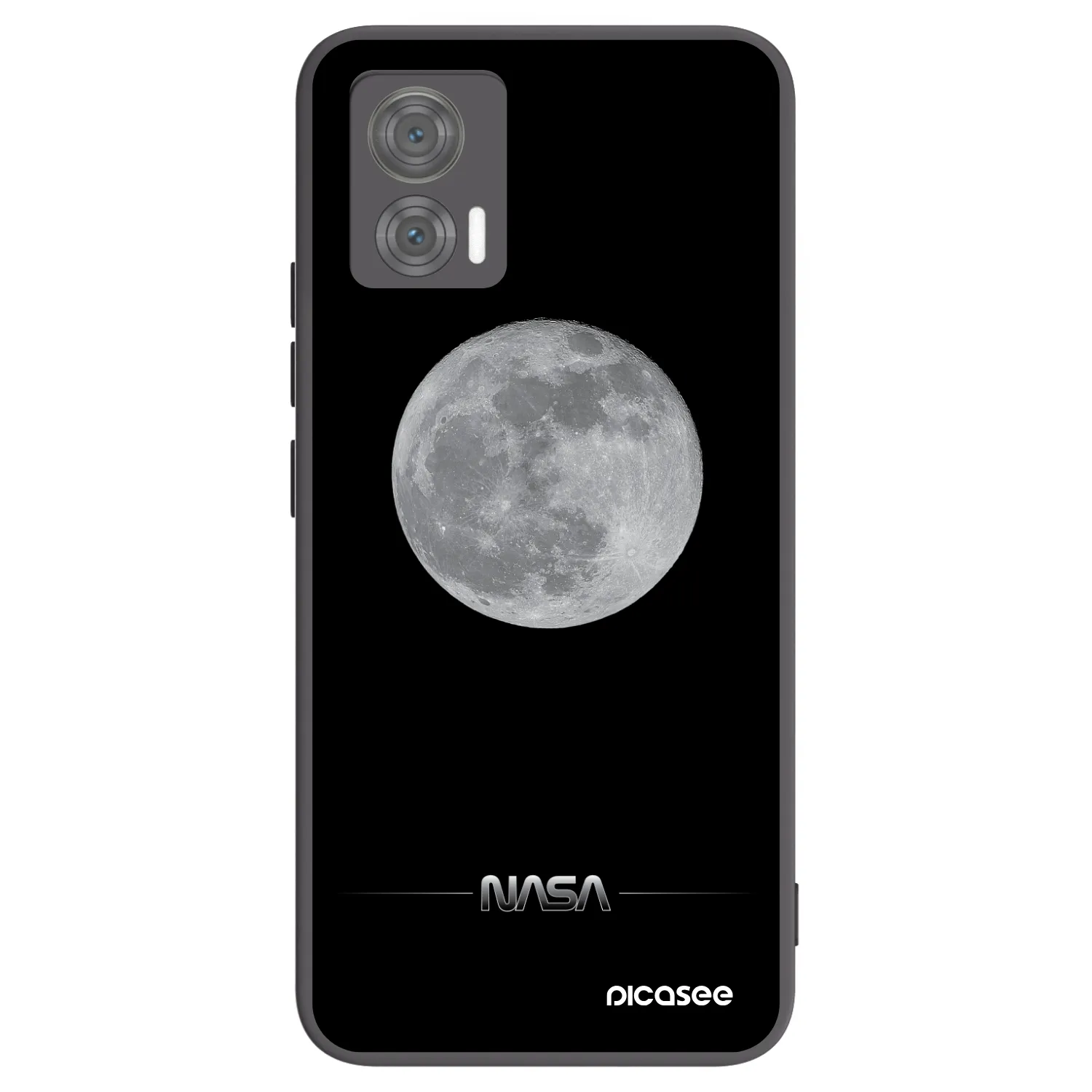 Picasee husă neagră din silicon pentru Motorola Edge 30 Neo - Moon Minimal
