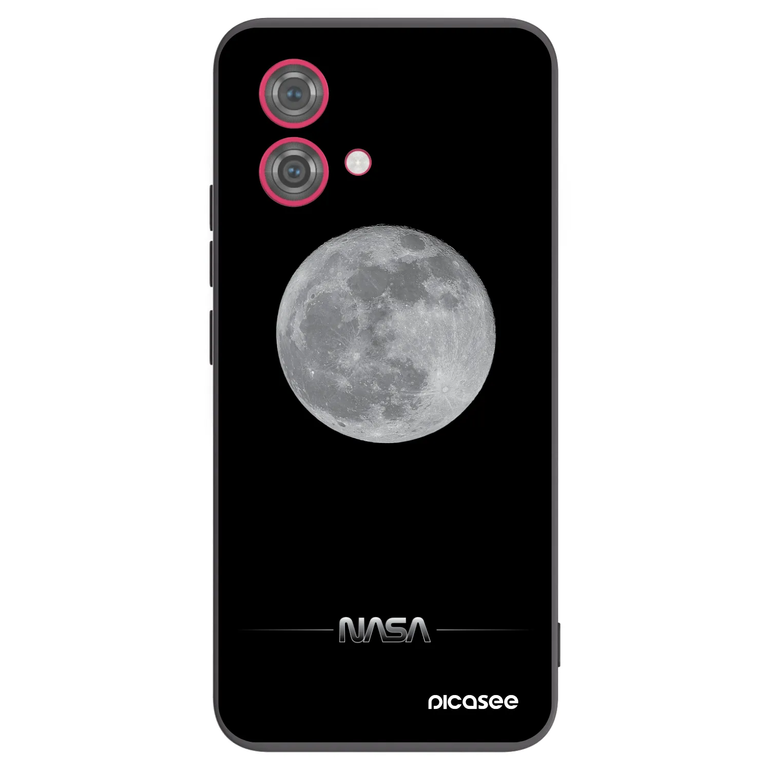 Picasee husă neagră din silicon pentru Motorola Moto G84 5G - Moon Minimal