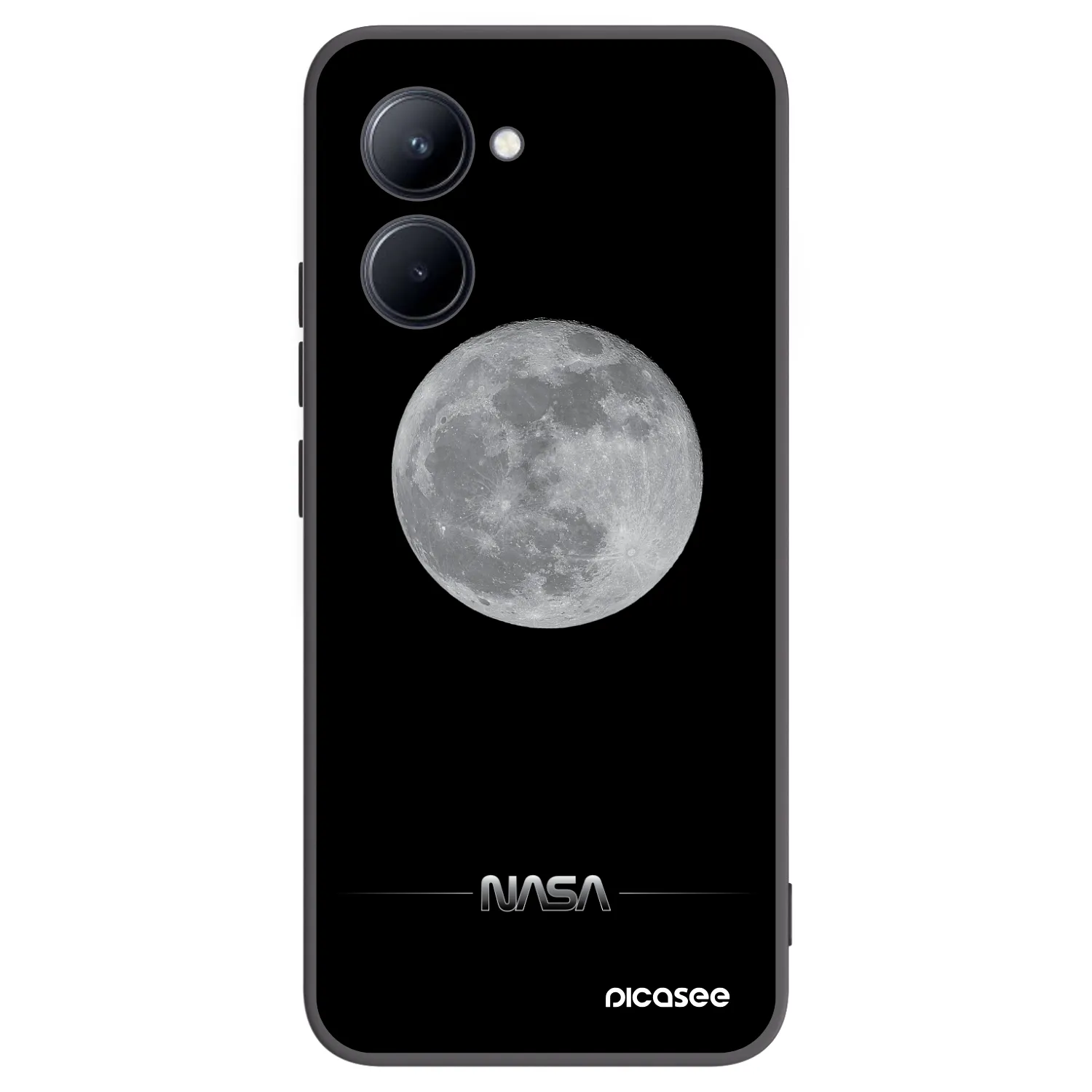 Picasee husă neagră din silicon pentru Realme C33 (2023) - Moon Minimal