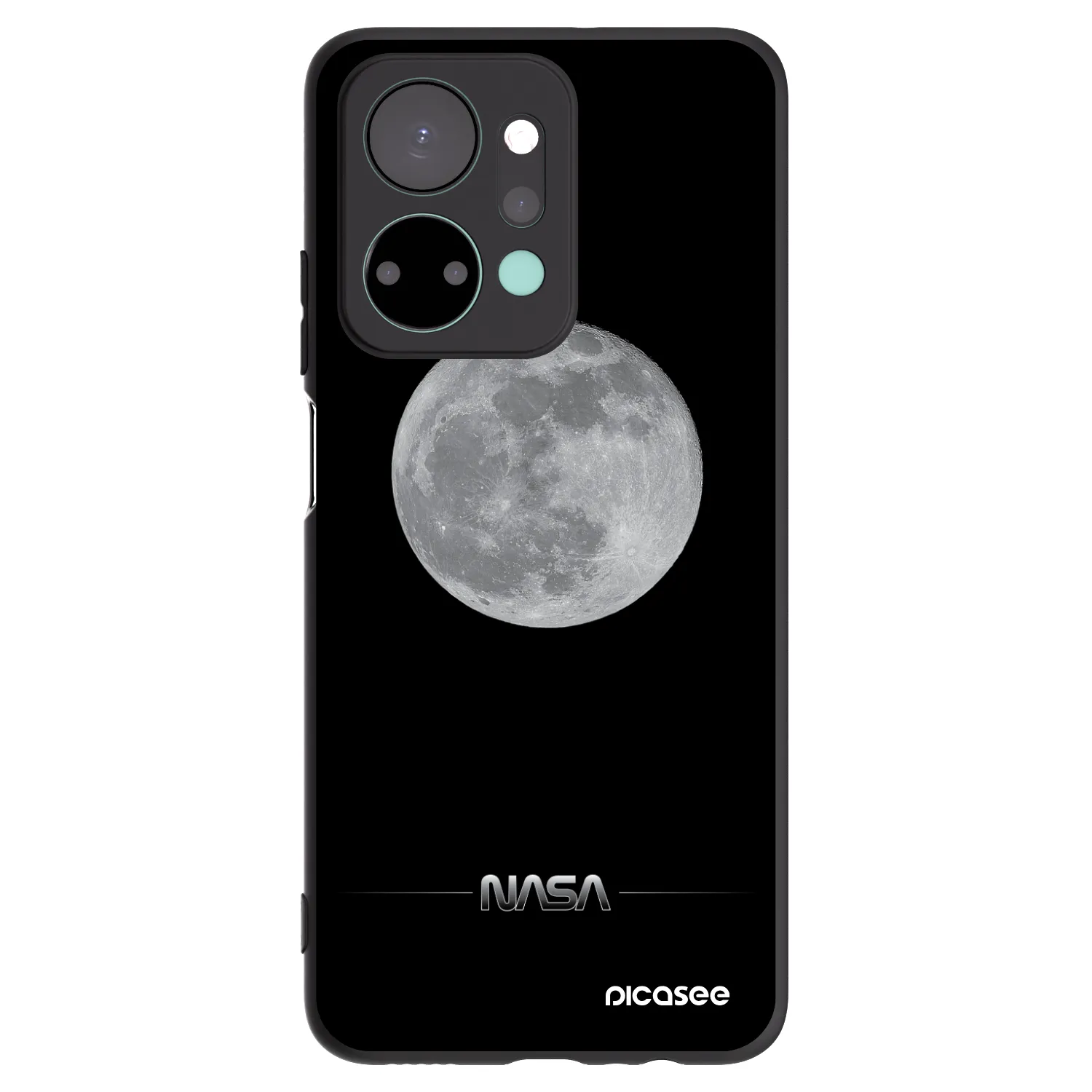 Picasee husă neagră din silicon pentru Honor X7a - Moon Minimal
