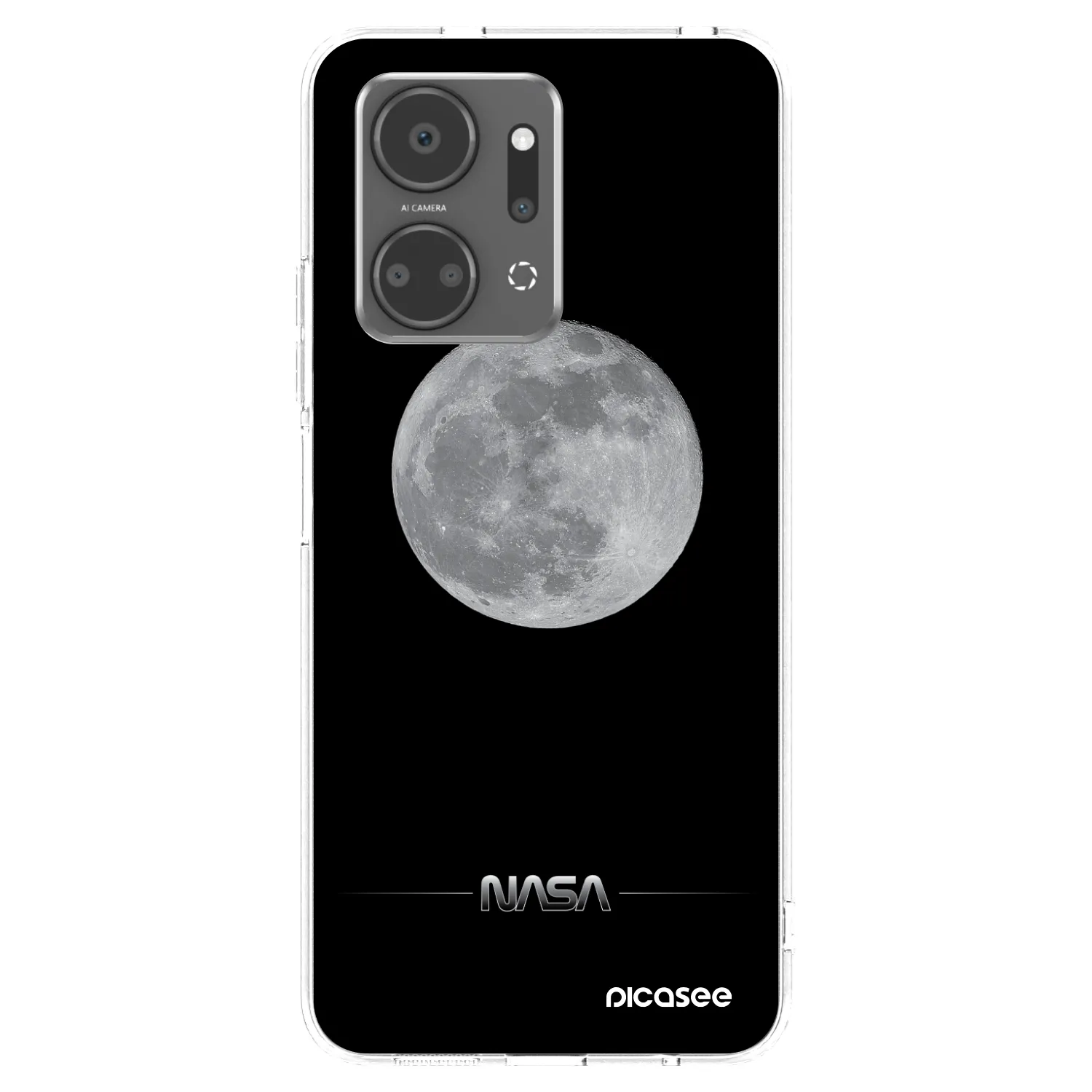 Picasee husă transparentă din silicon pentru Honor X7a - Moon Minimal