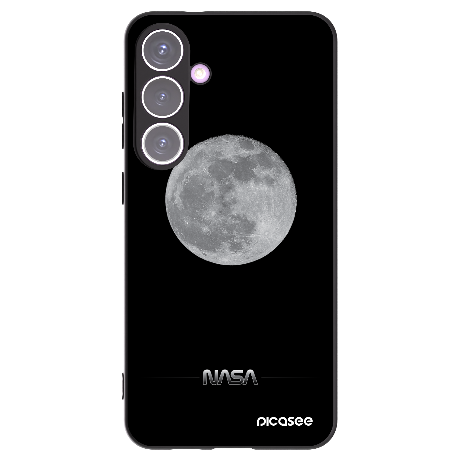 Picasee husă neagră din silicon pentru Samsung Galaxy S24+ S926B 5G - Moon Minimal