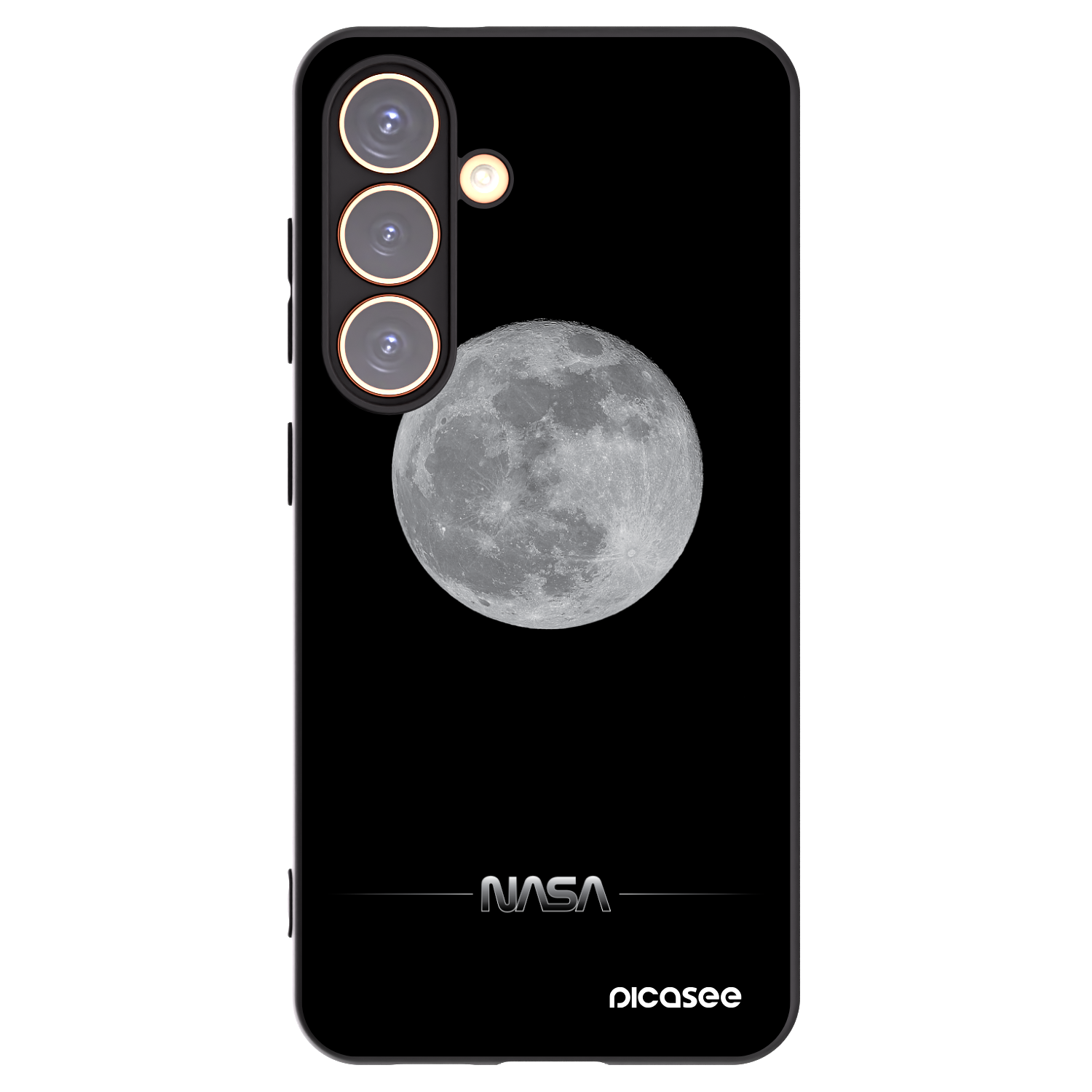 Picasee husă neagră din silicon pentru Samsung Galaxy S24 S921B 5G - Moon Minimal