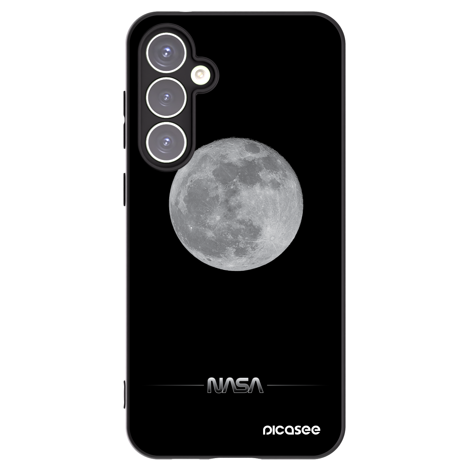 Picasee husă neagră din silicon pentru Samsung Galaxy S23 FE S711B - Moon Minimal