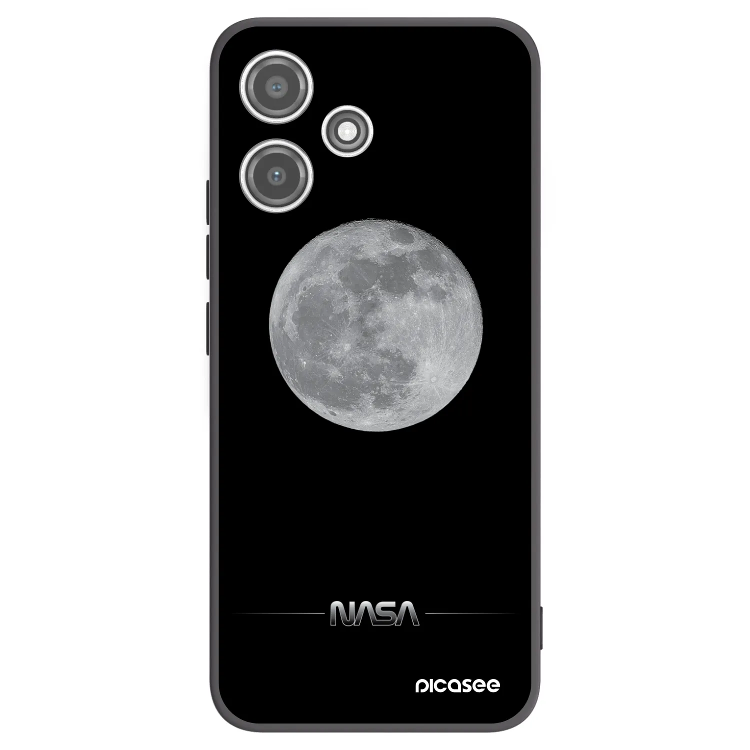 Picasee husă neagră din silicon pentru Xiaomi Redmi 12 5G - Moon Minimal