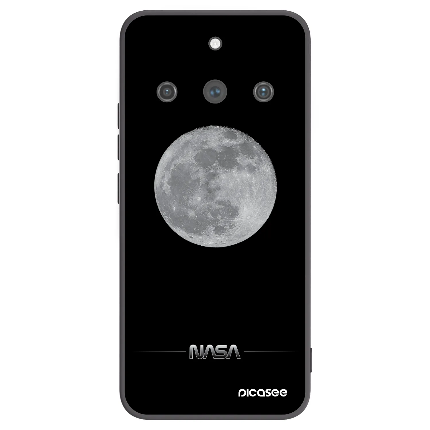 Picasee husă neagră din silicon pentru Realme 11 Pro+ - Moon Minimal