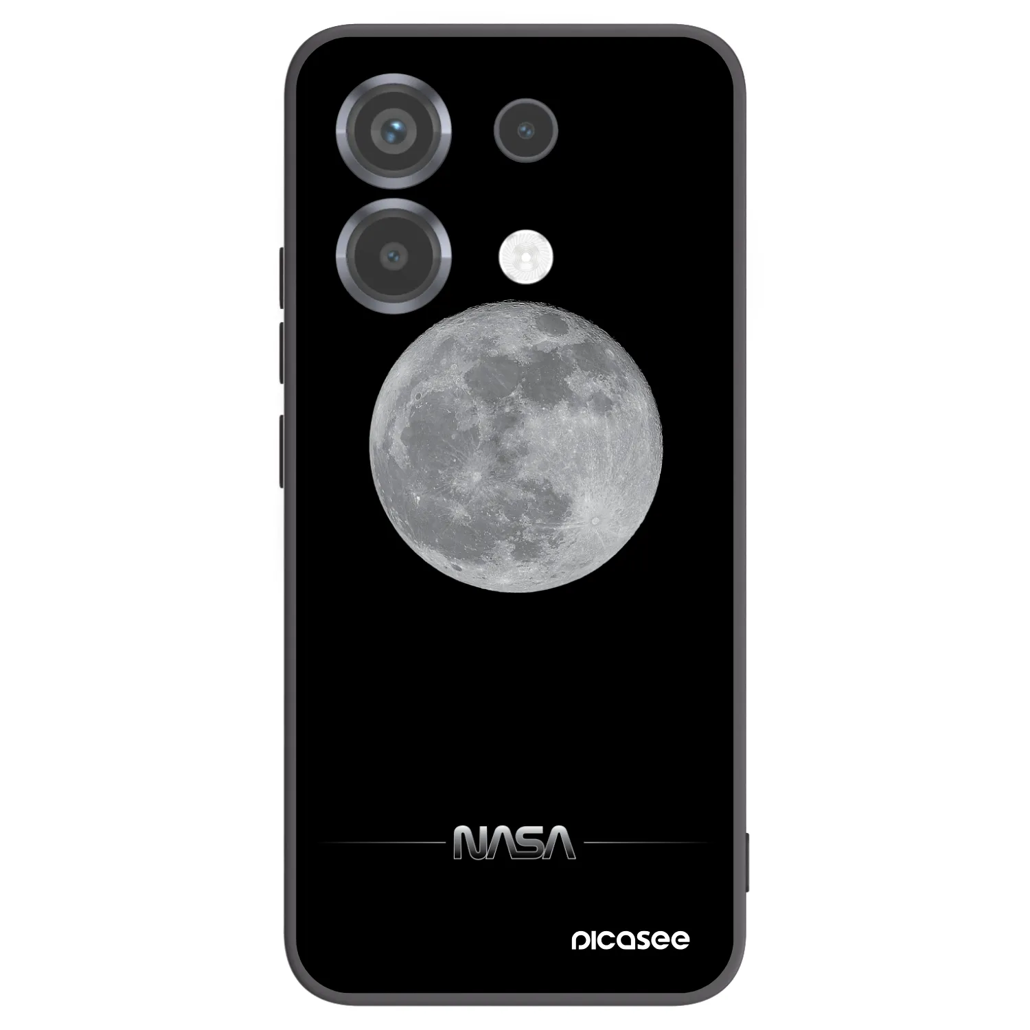 Picasee husă neagră din silicon pentru Xiaomi Poco X6 - Moon Minimal